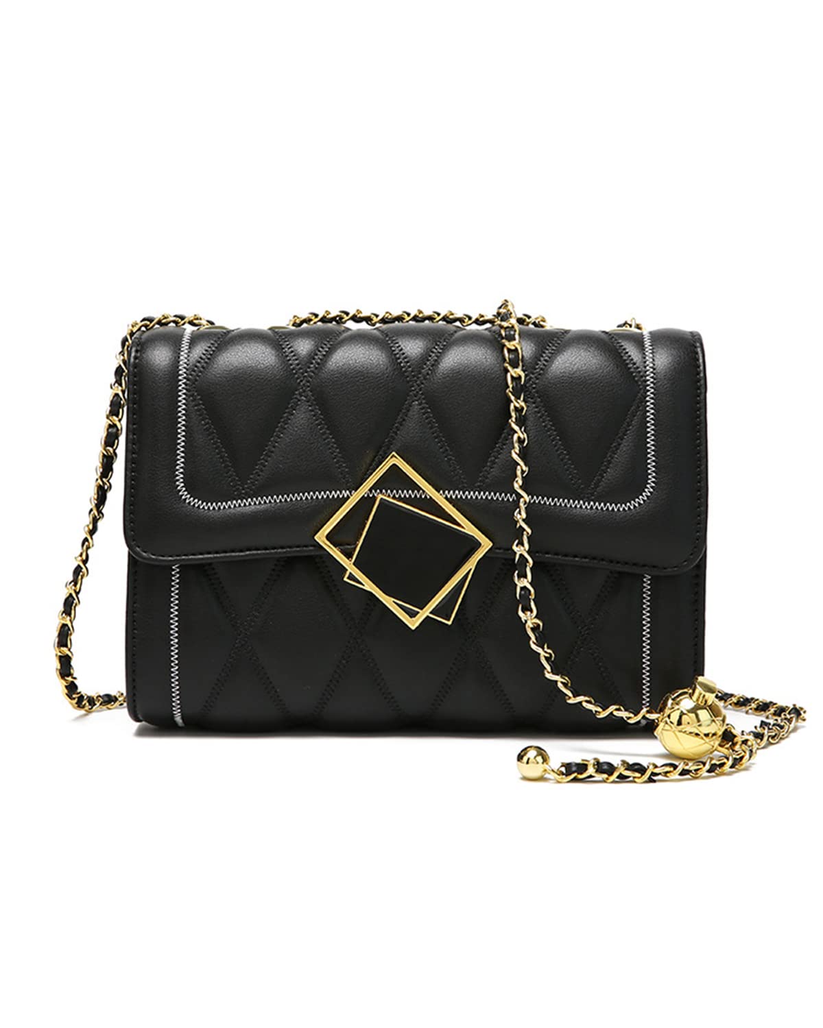 YXBQueen Women's Quilted Crossbody Shoulder Bag - Fashion Designer Handbag with Phone Pocket & Wallet Compartment | Perfect for Work, Travel and Daily Use