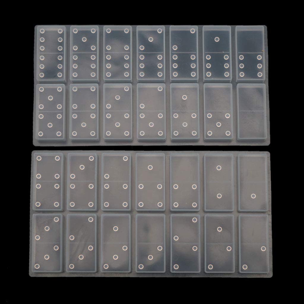 Caralin DIY Silicone Dominoes Molds Kit for Epoxy Resin Crafts, Casino Game Fun, Family Game Night, Art Projects, and Creative Gift Making