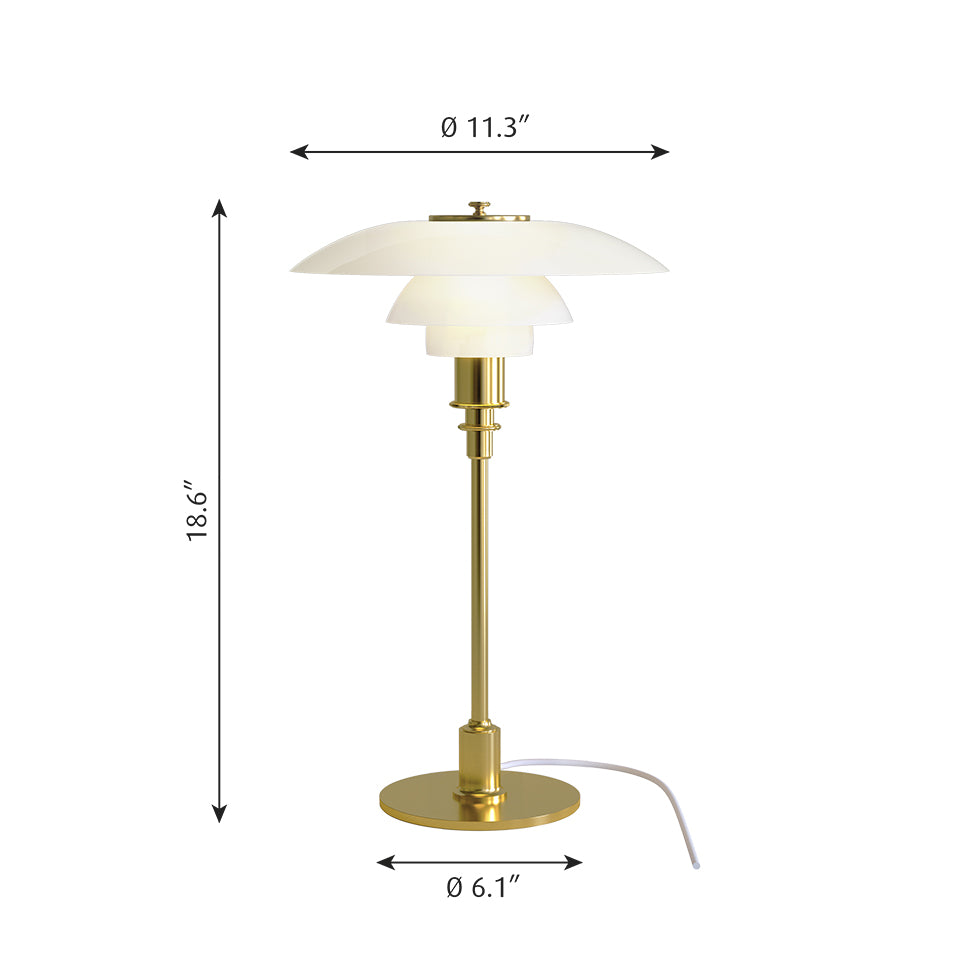 PH 3/2 Table Lamp - Modern Scandinavian Design LED Desk Light for Home Office, Bedroom & Living Room - Perfect for Reading, Working & Ambient Lighting