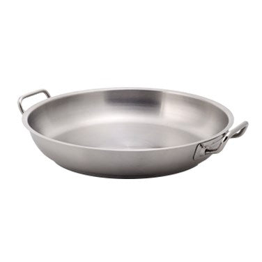 Induction Ready 15.75 Inch Paella Pan - Professional Spanish Carbon Steel Cooking Pan for Seafood, Rice & Vegetables - Perfect for Outdoor Cooking, Camping & Family Gatherings