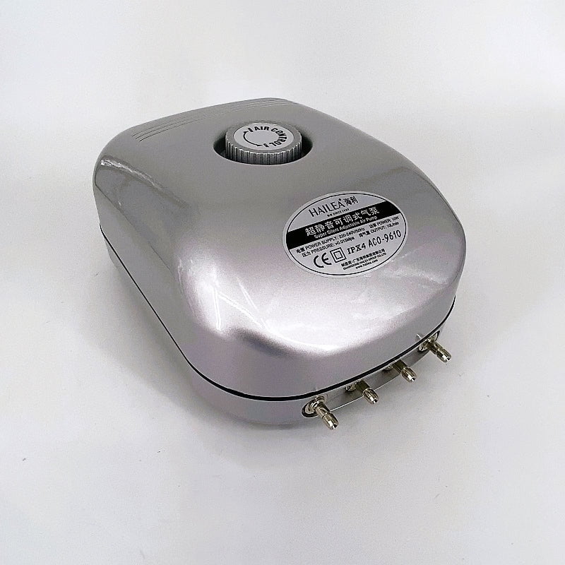 HAILEA ACO9610 4-Outlet Air Pump for Aquariums, Fish Tanks, Hydroponics & Pond Aeration – High Performance Oxygen Pump