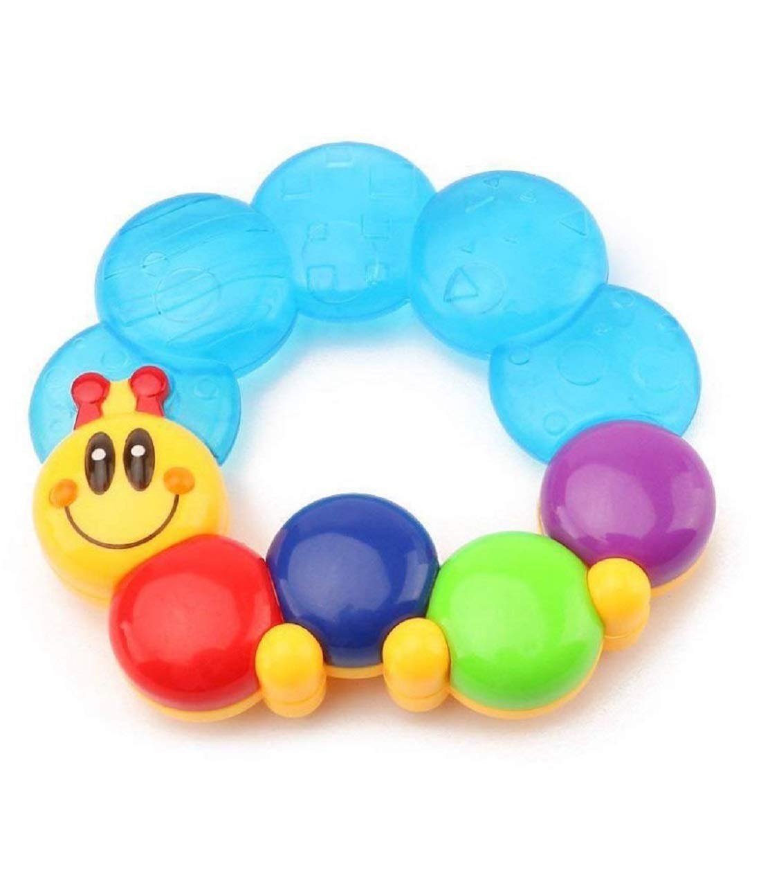 VBaby BPA Free Silicone Baby Teether Toy - Colorful Rattle & Pacifier for Infants 6+ Months | Soothing Teether for Teething Pain Relief & Sensory Play