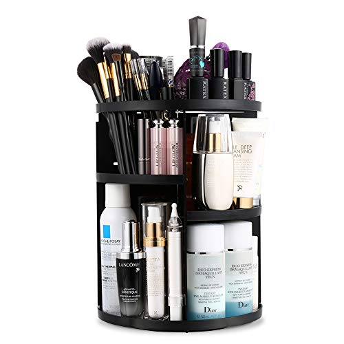 Jerrybox 360° Rotating Makeup Organizer - 7-Tier Spinning Vanity Storage Carousel with Large Capacity | Perfect for Bedroom, Bathroom & Dressing Table Organization | Makeup Brush Holder & Cosmetic Display Rack