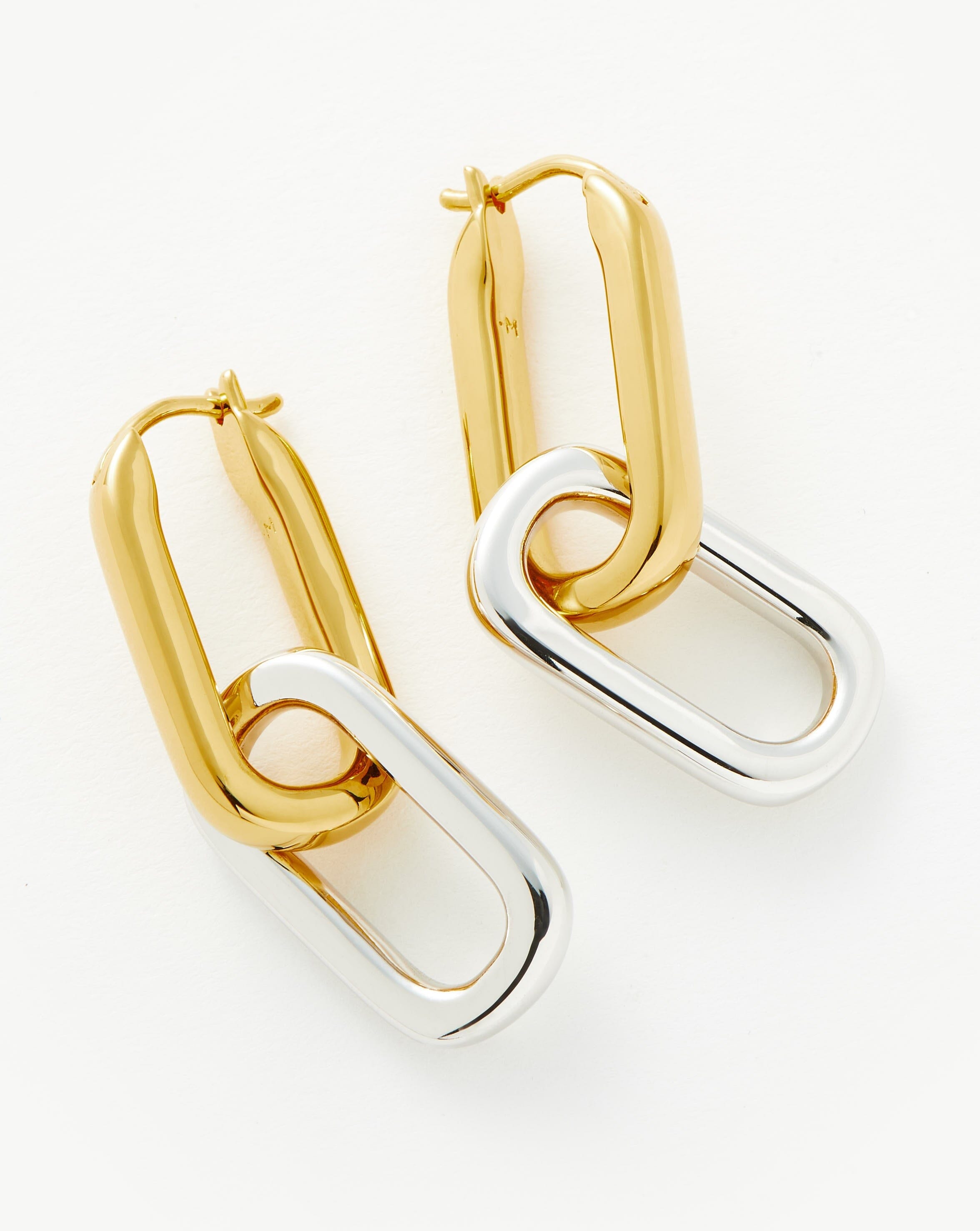 Ovate Double Link Hoop Earrings for Women - Trendy Gold & Silver Fashion Jewelry - Perfect for Parties, Weddings & Everyday Wear