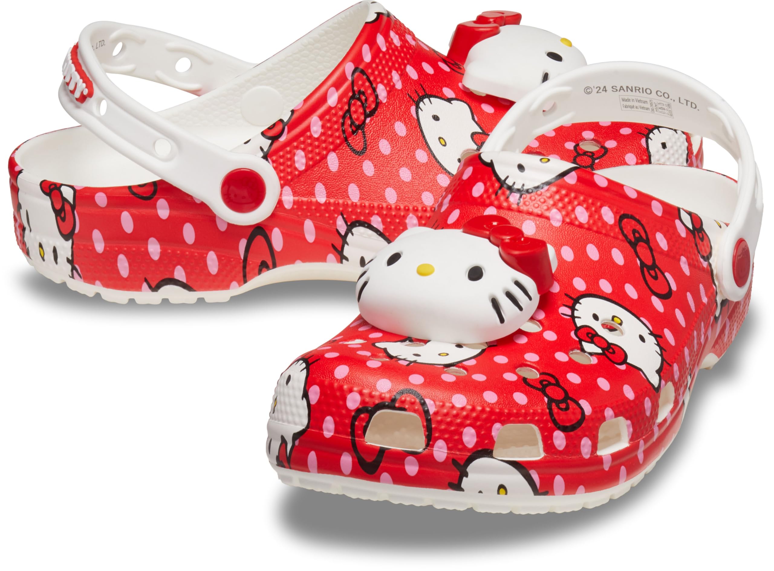 Crocs Unisex-Adult Classic Hello Kitty Clogs - Comfortable Slip-On Shoes for Women & Men, Perfect for Casual Wear, Beach, Pool & Indoor Use