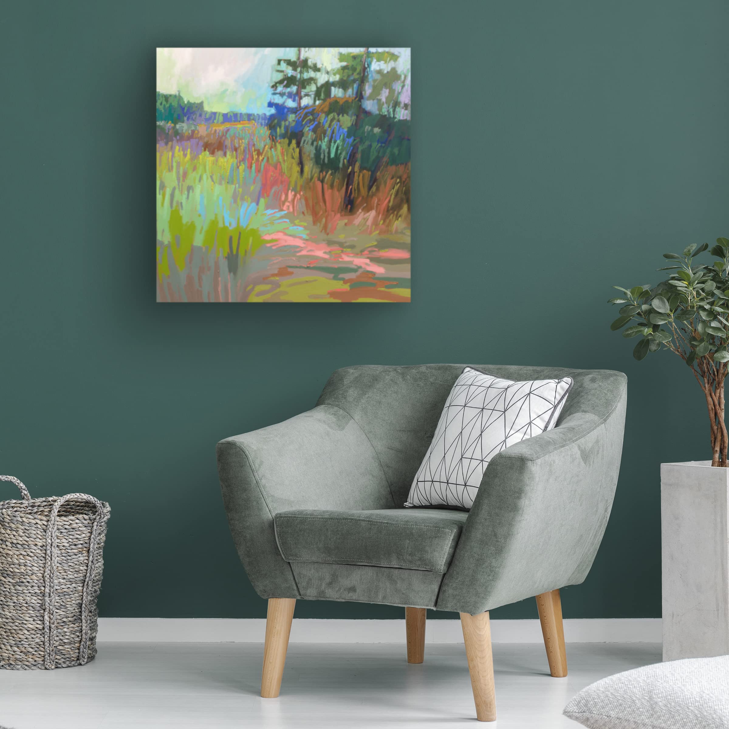 Trademark Fine Art 'Out There' Canvas Wall Art by Jane Schmidt - Modern Abstract Painting for Living Room, Bedroom & Office Decor