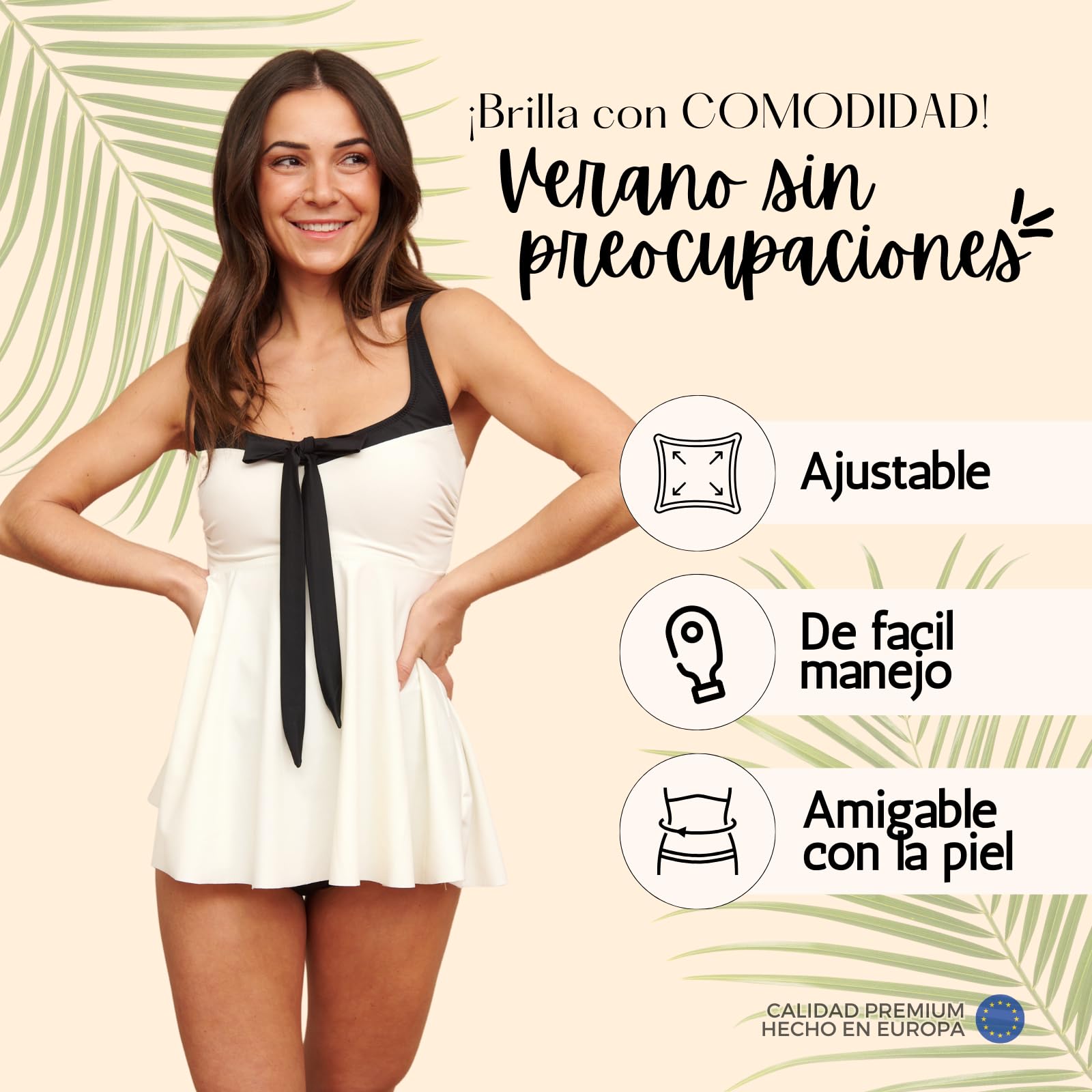 SIIL Ostomy Bag Covers for Women - Waterproof Urostomy, Colostomy, Ileostomy Swimwear with Inner Pocket | Made in Europe | Perfect for Swimming, Beach Activities & Water Sports