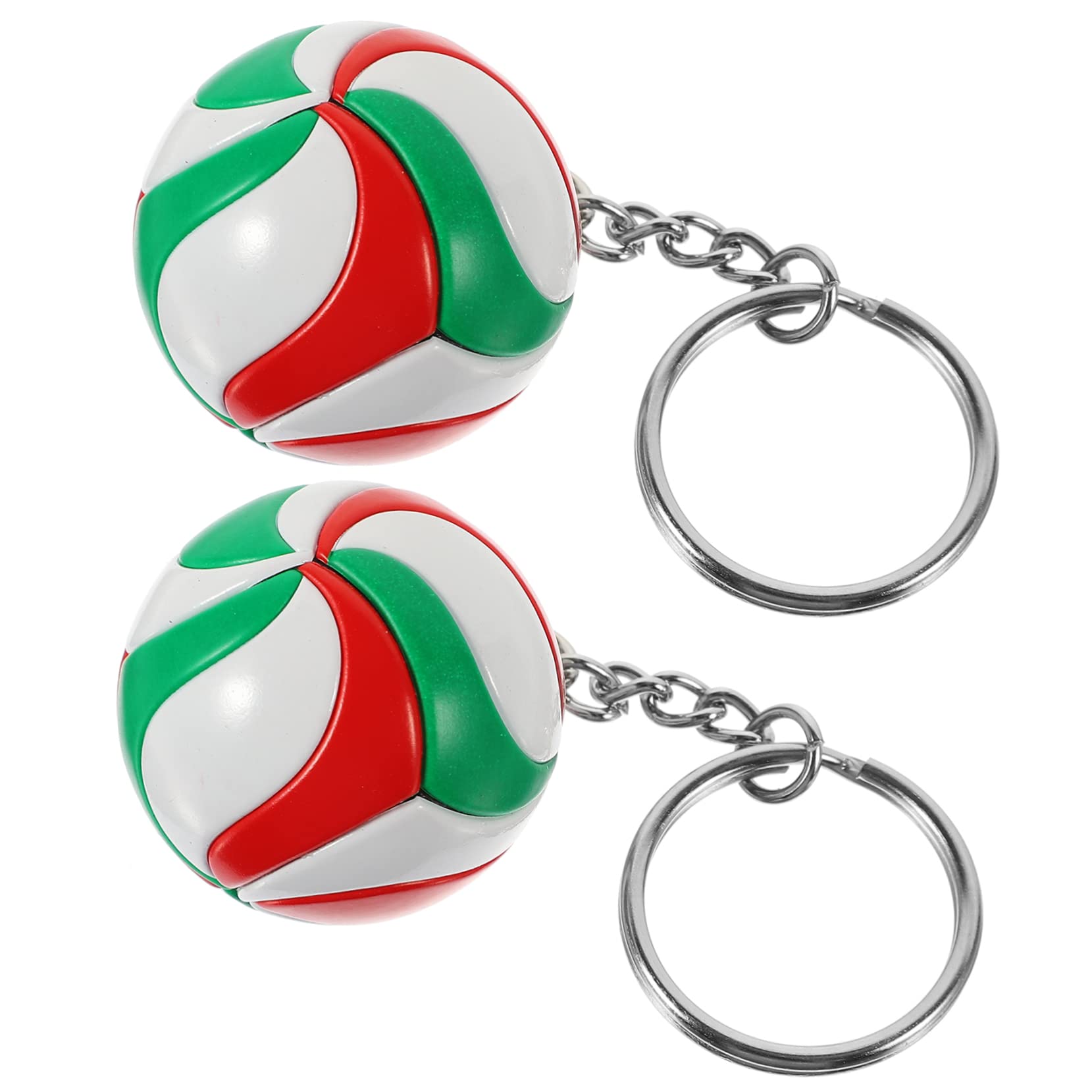 SUPVOX Mini Volleyball Keychain - Alloy Sports Keychain for Volleyball & Basketball Fans - Perfect for Keys, Bags & Sports Gear Accessories