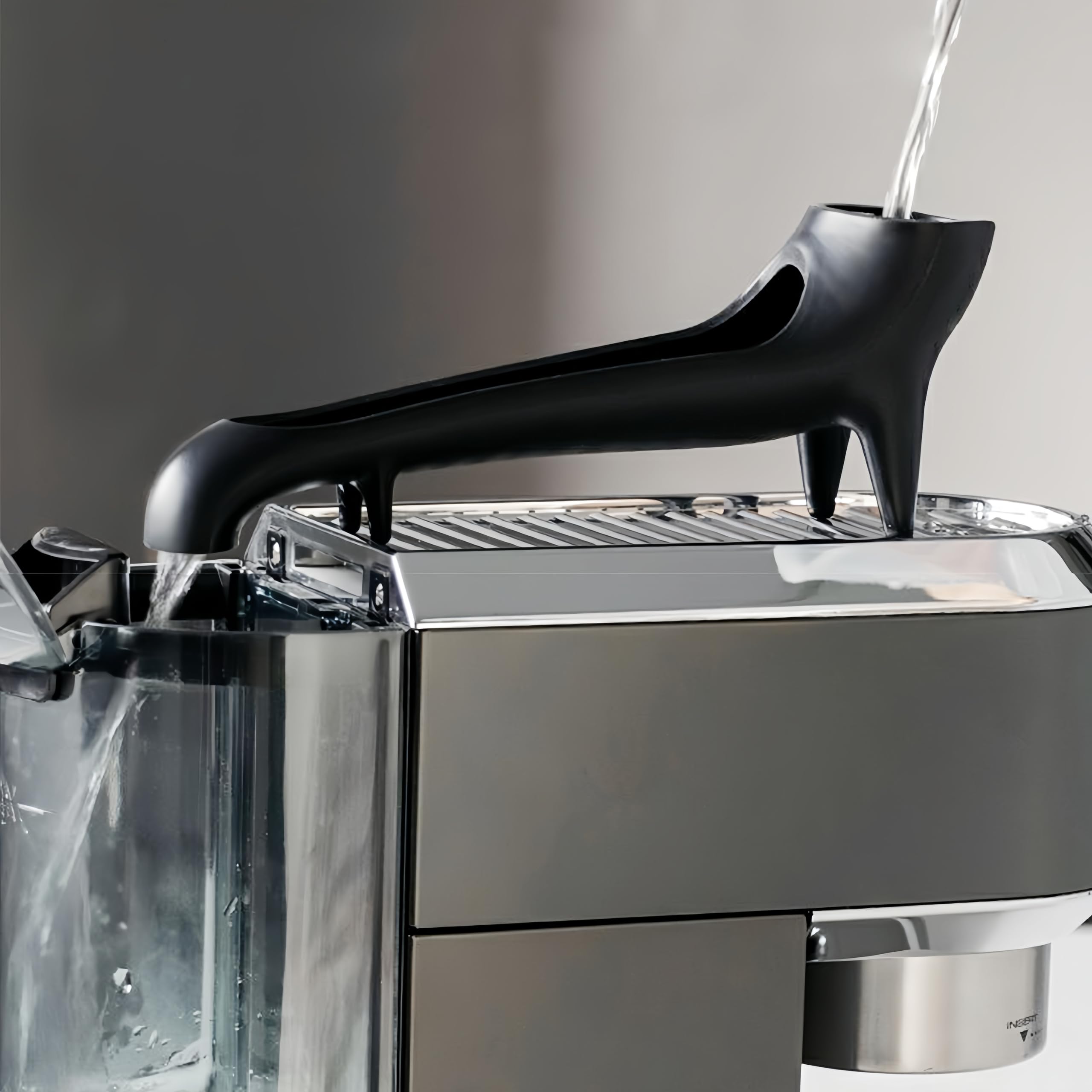 **Premium Silicone Water Tank Funnel for Breville Espresso & Coffee Machines - Food Grade, Large Capacity, Easy-Pour Design - Perfect for Home Baristas & Coffee Enthusiasts (Black)**    *(Ideal for hassle-free water refills, drip-free pouring, and maintaining clean coffee machines!)*