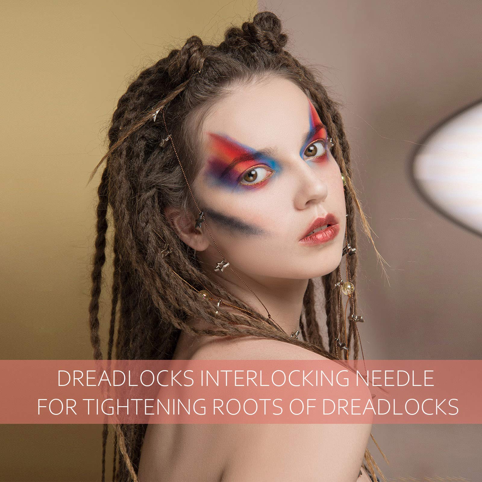 Willbond 2-Piece Sisterlocks Locking Tool Set - Professional Interlocking Tool for Locs Hair Tightening & Extensions - Silver Dreadlocks Braiding Accessory for Natural Hair Care & Styling - Perfect for Salon Use & Home Hair Maintenance