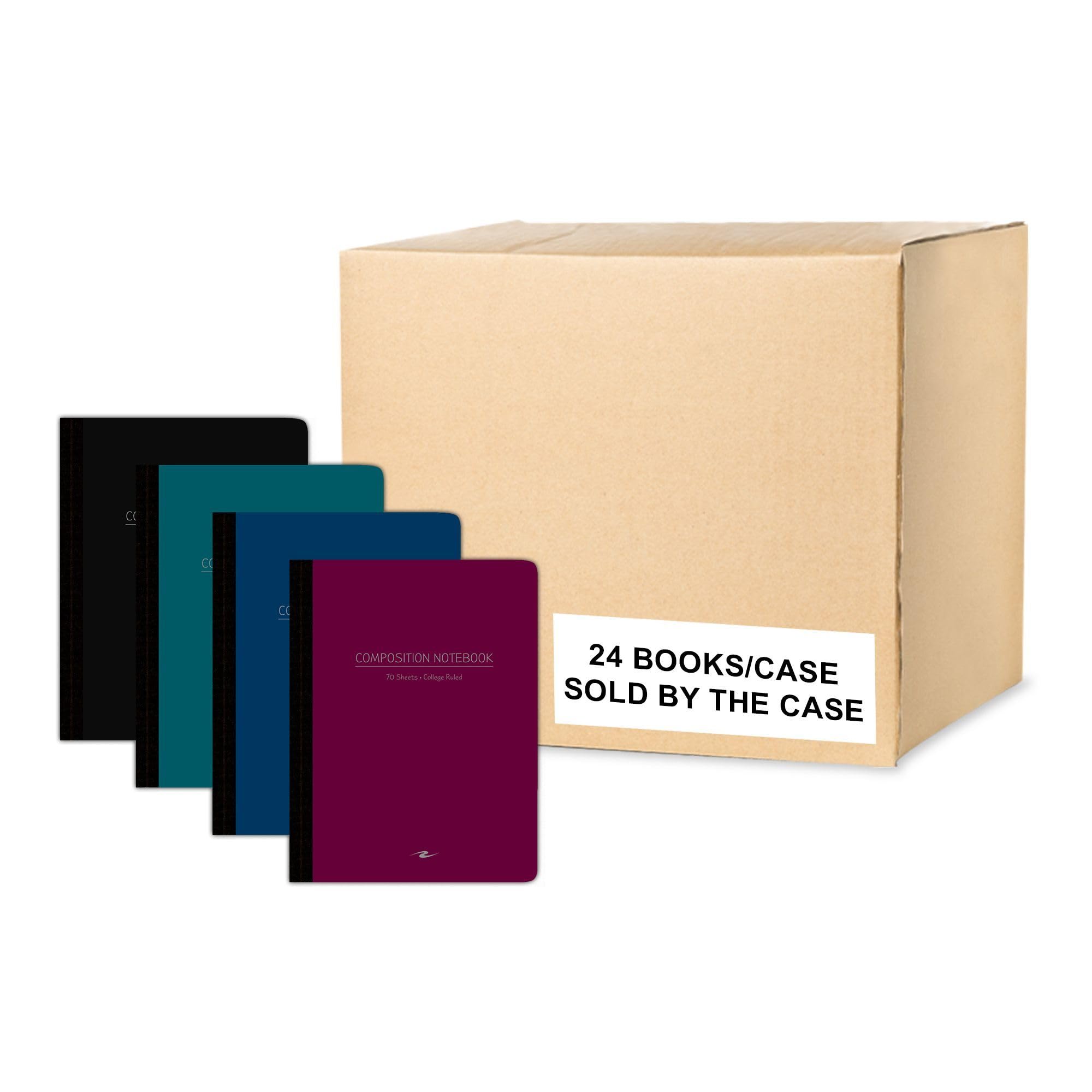 Roaring Spring Poly Flex Composition Notebooks - 24 Pack, College Ruled 70 Sheets, 9.75x7.75 Inch, Assorted Color Covers | Durable Flexible Covers, 15# White Paper | Made in USA | Perfect for School, Office & Journaling