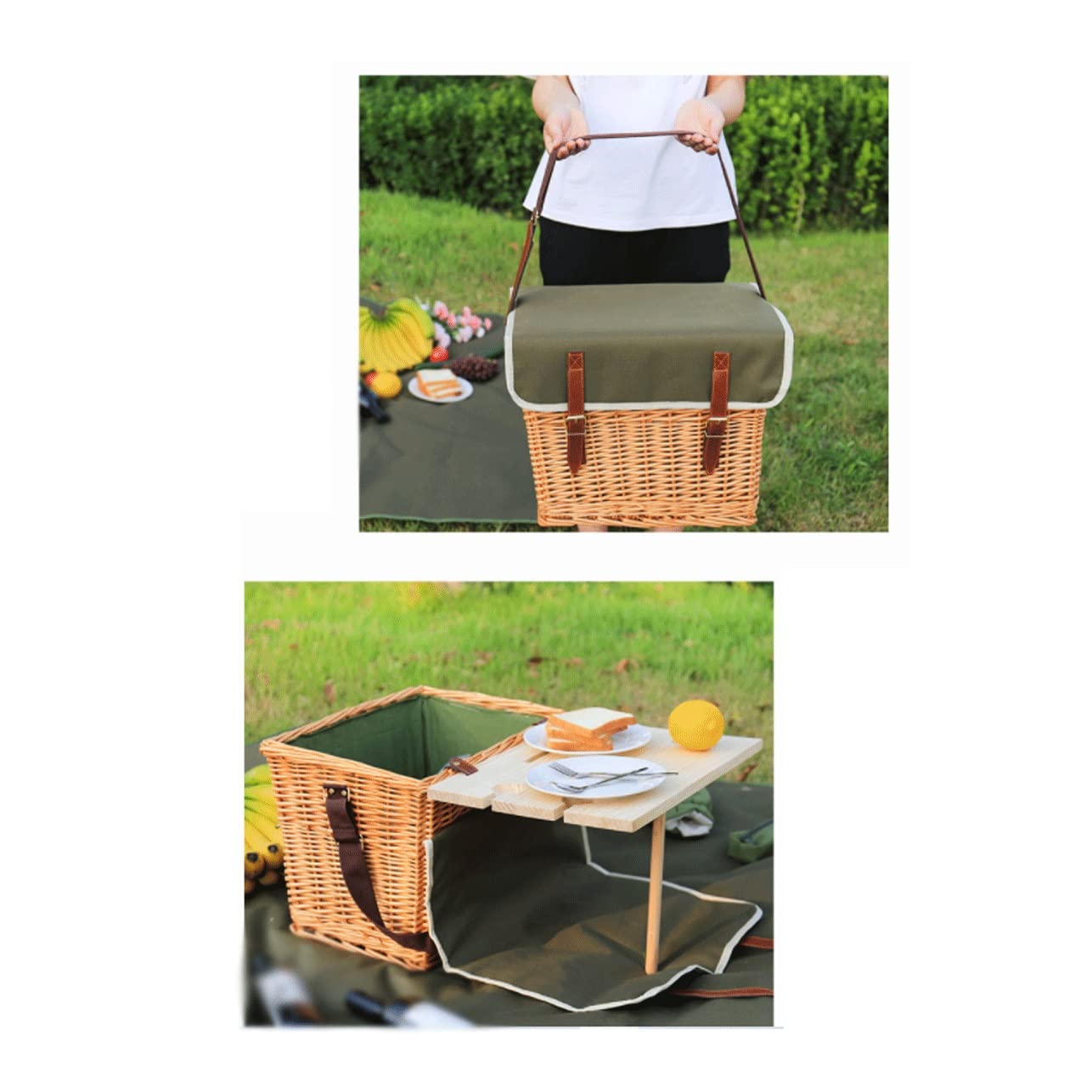 Lidded Storage Bins with Handles - Foldable Laundry Basket Organizer for Clothes, Toys & Home Organization - Portable Storage Box for Travel, Camping & Outdoor Use