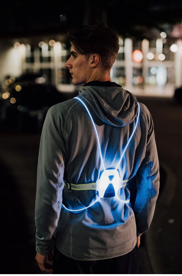 Rechargeable LED Safety Vest for Running, Cycling & Night Work - High Visibility Reflective Vest for Outdoor Activities & Construction Workers