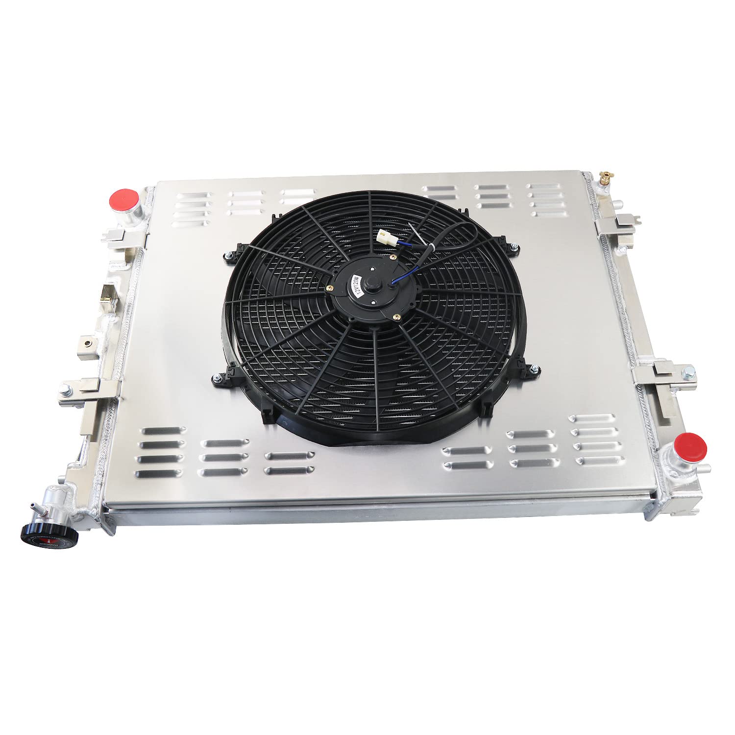 Heavy Duty 3 Row Aluminum Radiator for 2011-2018 Ram 1500/2500/3500 & 2009-2010 Dodge Ram 1500/2500 - Complete Cooling Kit with Fan, Shroud & Relay - Perfect for Off-Roading, Towing & High-Performance Upgrades