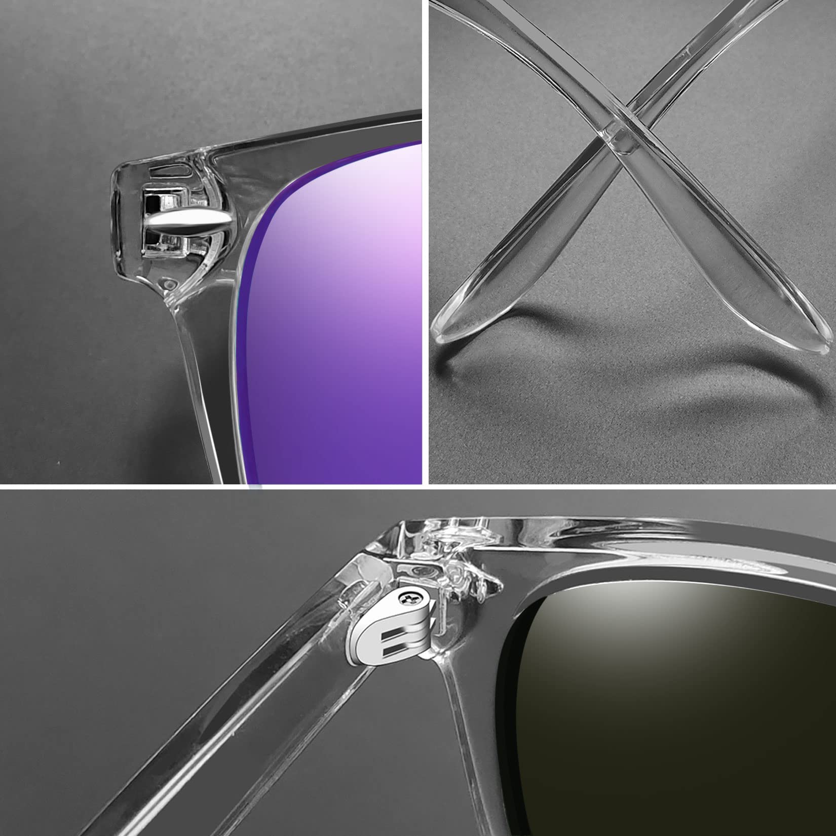 Joopin Square Polarized Sunglasses for Men & Women - UV Protection, Trendy Designer Shades for Outdoor, Driving & Fashion