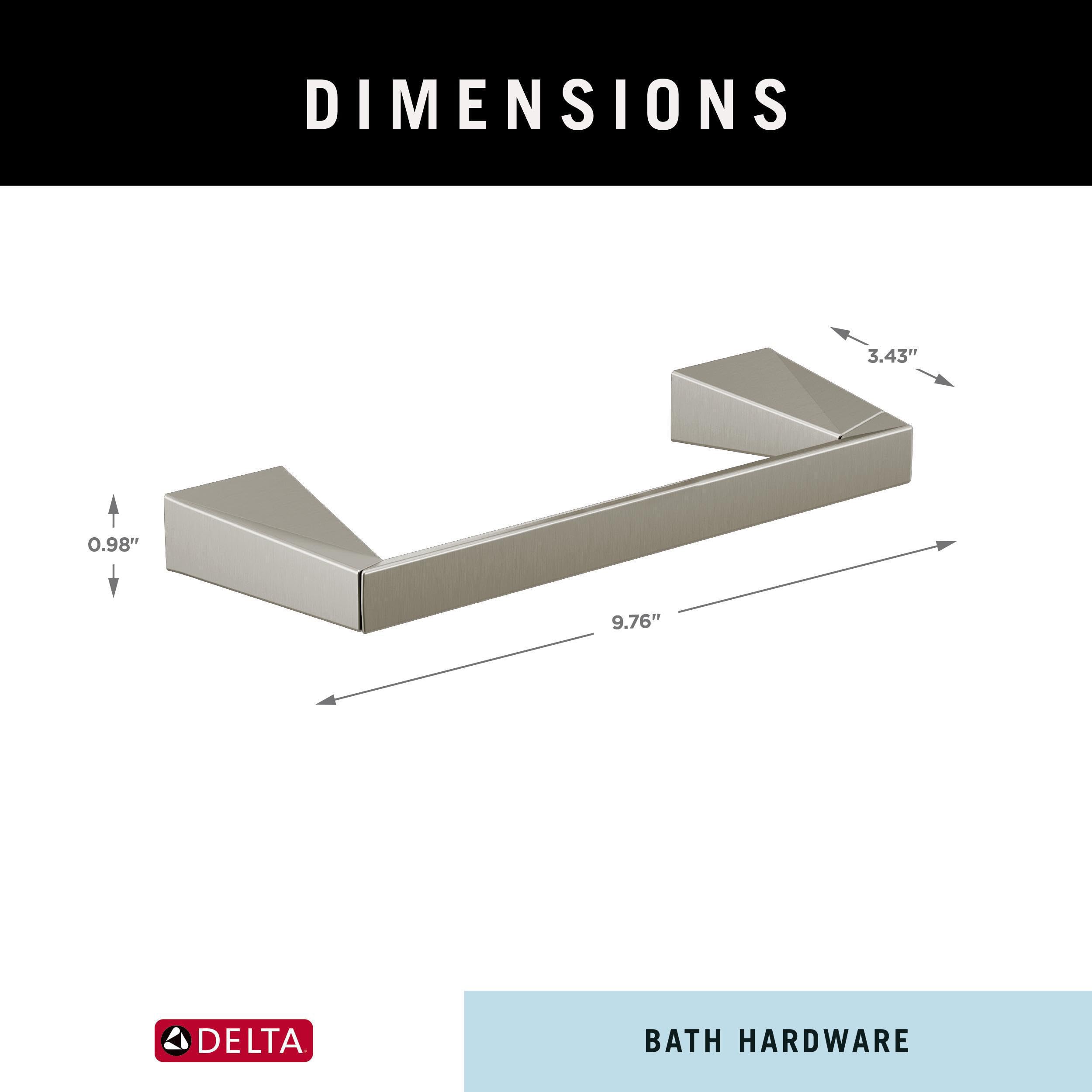 Delta Trillian (1-Pack) Stainless Steel Toilet Paper Holder - Wall Mounted Pivoting Bathroom Tissue Roll Dispenser for Modern Bathroom Organization - Durable & Stylish Bath Accessory (74355-SS) - Perfect for Home, Hotel & Office Restrooms