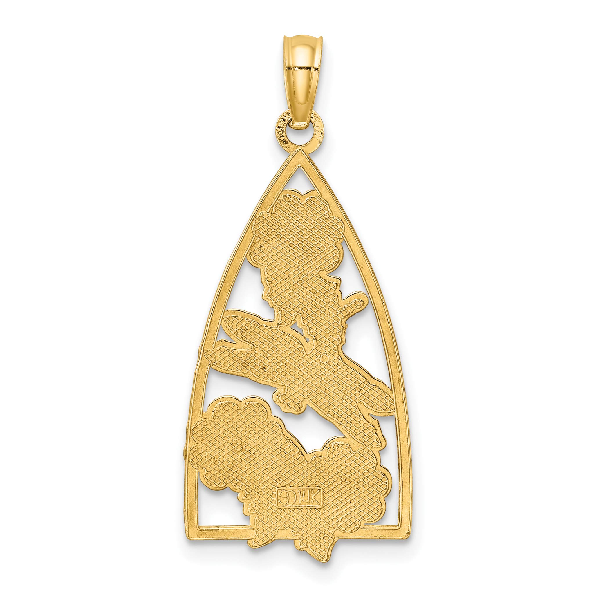 14K Solid Yellow Gold Dragonfly & Floral Triangle Pendant Necklace - Elegant Layering Chain for Women, Perfect for Everyday Wear & Special Occasions