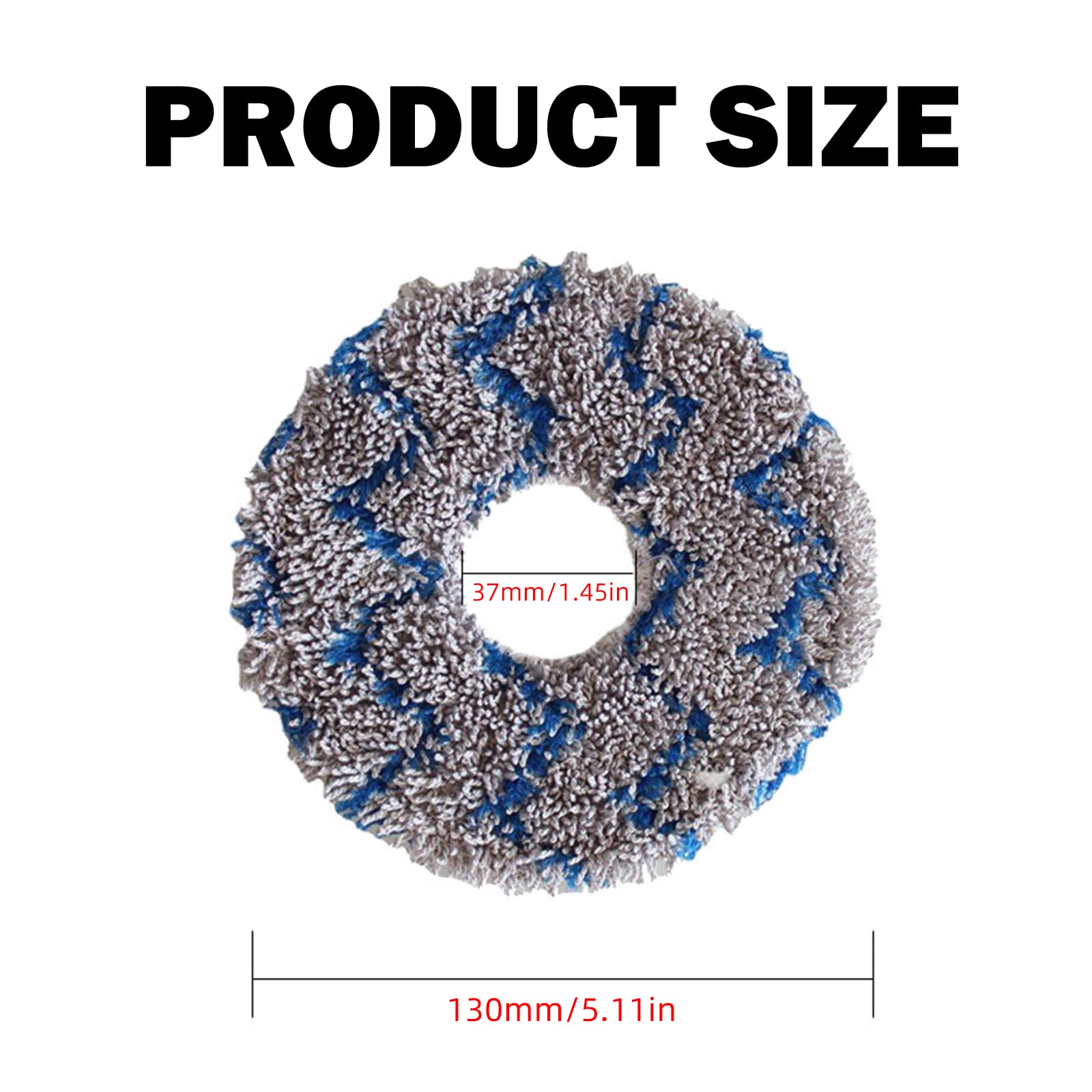 6 Pack Replacement Vacuum Mop Pads for ECOVACS DEEBOT X1 Omni/Turbo Robot Vacuum Cleaner - Washable & Durable Cleaning Pads - Perfect for Hardwood Floors, Tile & Pet Hair Removal