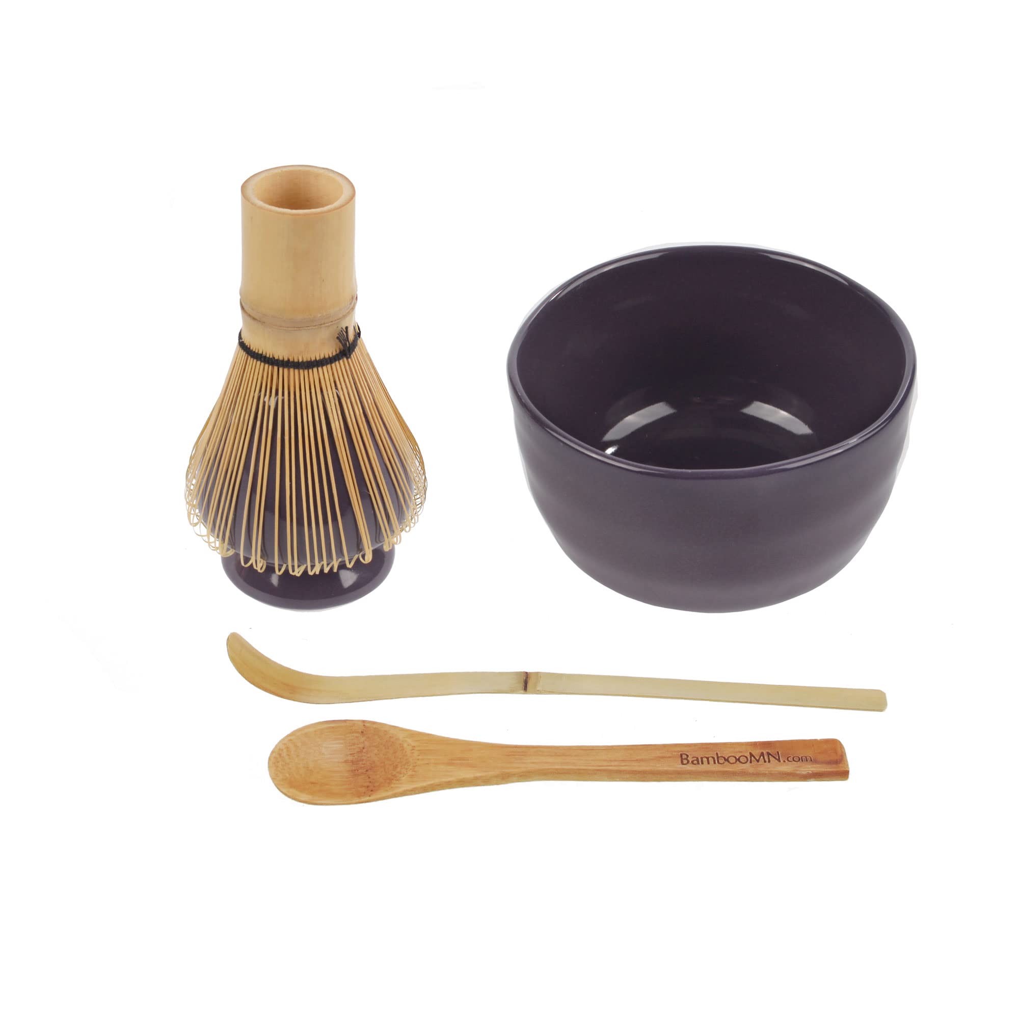 Premium Matcha Bowl Set - 10-Piece Japanese Tea Ceremony Kit with Bowl, Stand, Whisk, Scoop & Spoon (Purple) - Perfect for Traditional Tea Making, Zen Meditation & Home Decor