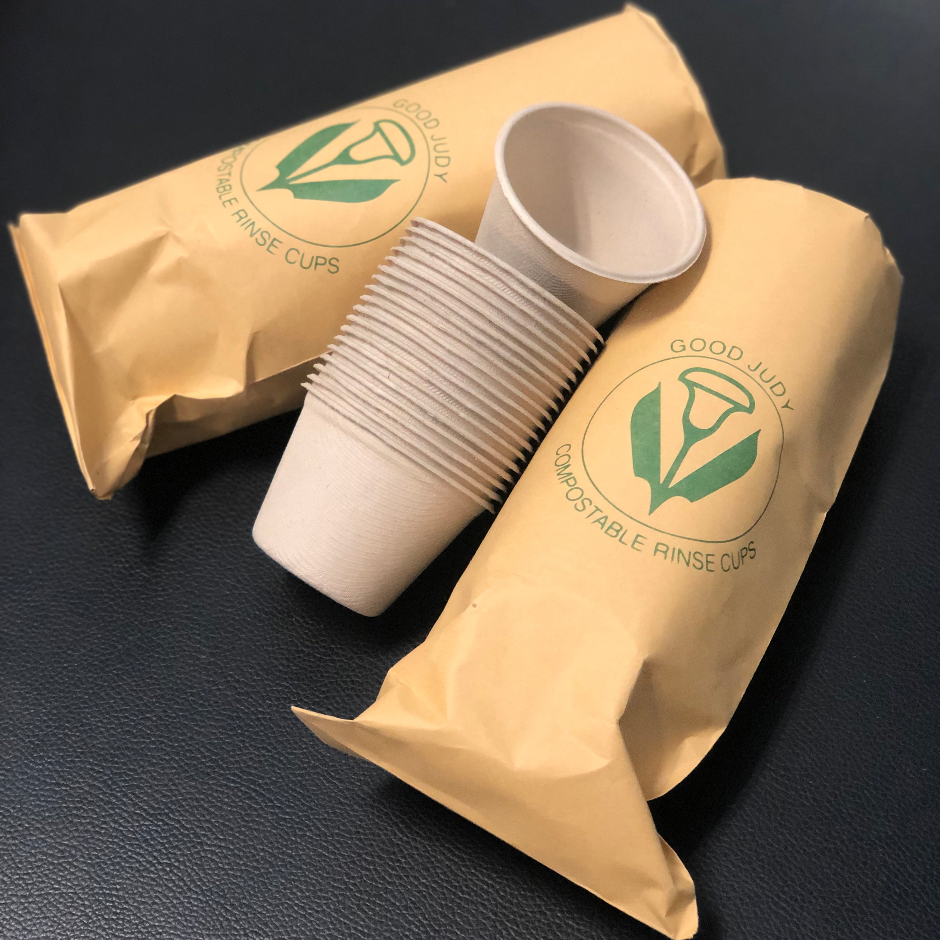 Eco-Friendly Good Judy Compostable Rinse Cups - Biodegradable Drinking Glasses for Parties, Picnics & Sustainable Living
