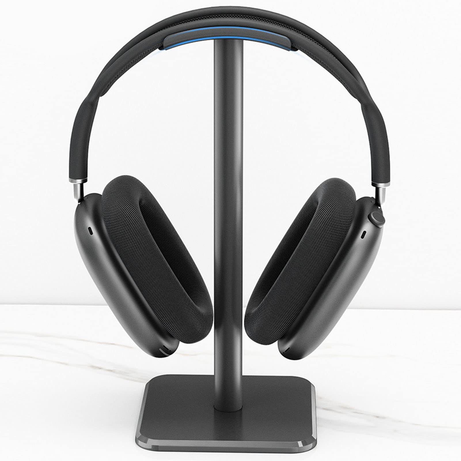 Premium Aluminum Headphone Stand for HyperX - Sturdy Desktop Headset Holder with Solid Base & TPU Tray - Easy Installation (Black) - Perfect for Gaming Setup, Office Organization & Home Workspace