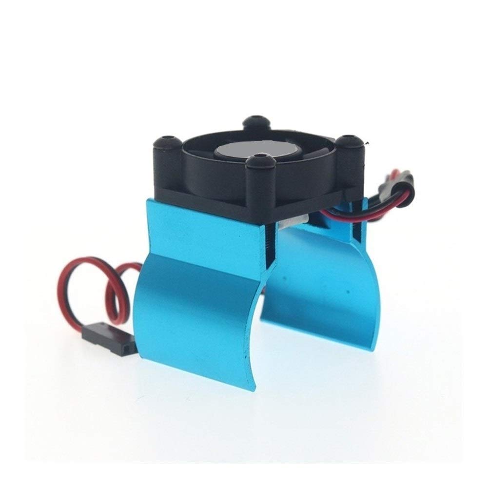 RC Car Motor Heatsink - Alloy Cooling Fan for 550/540 Motors - Fits Traxxas, Tamiya, Axial (Blue) - Off-Road & Crawler Upgrade
