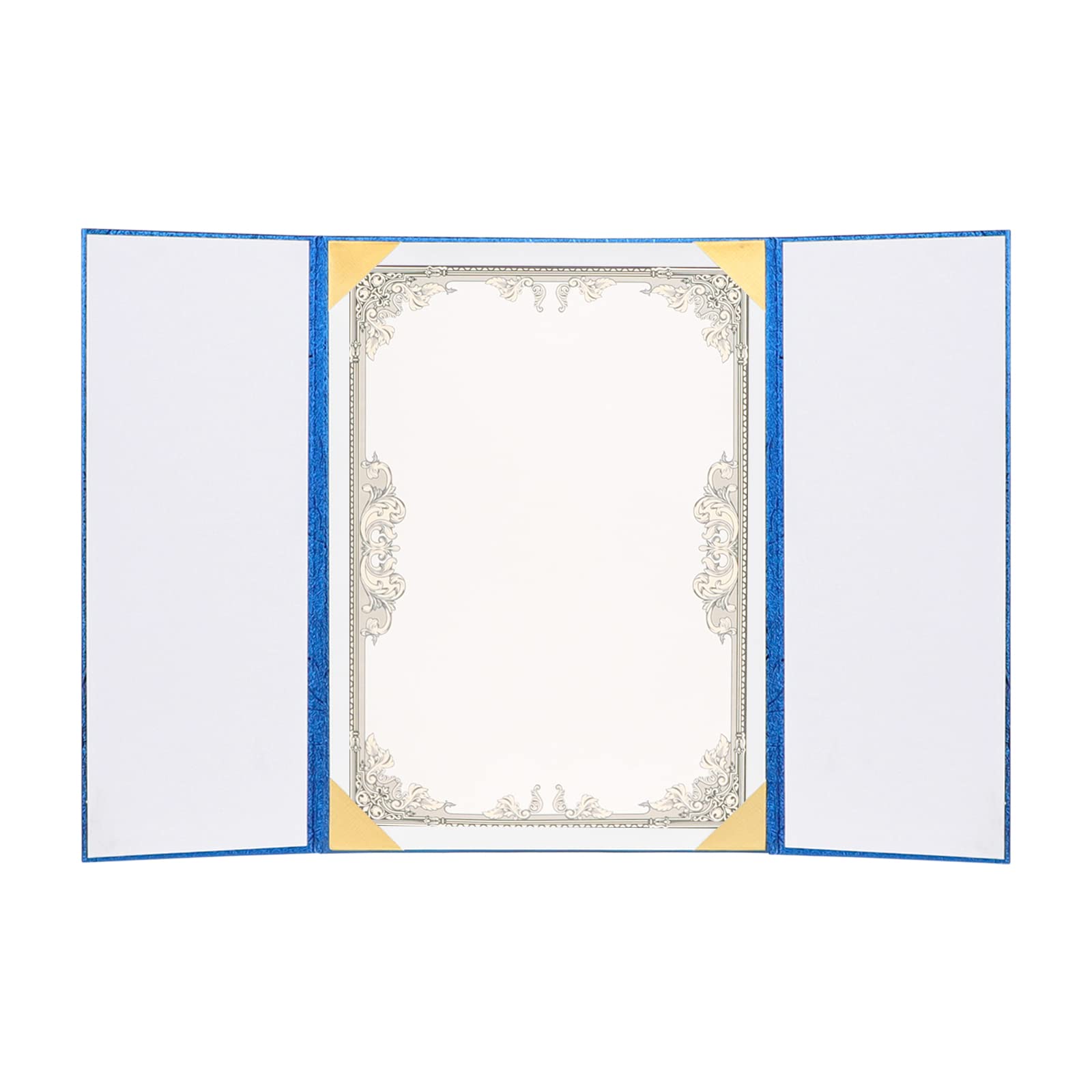 2-Pack A4 Blank Certificate Holders with Inner Pages - Letter-Sized Diploma Covers for Graduation, Awards & Office Documents | Durable Cardstock Portfolio for School, Workplace & Professional Use