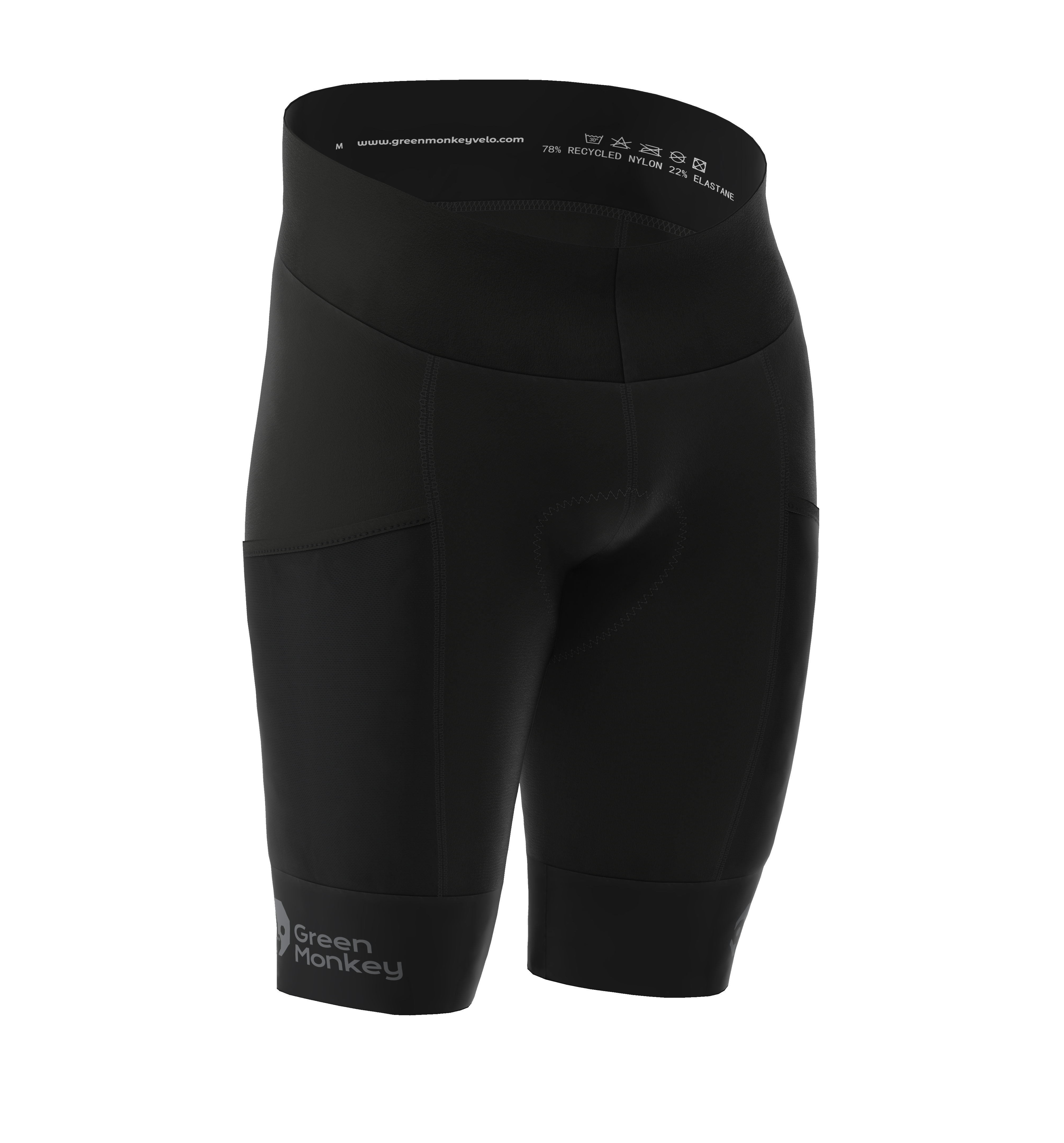 GreenMonkey Men's Cargo Bike Shorts - Breathable Quick-Dry Cycling Shorts with Pockets for Mountain Biking & Commuting