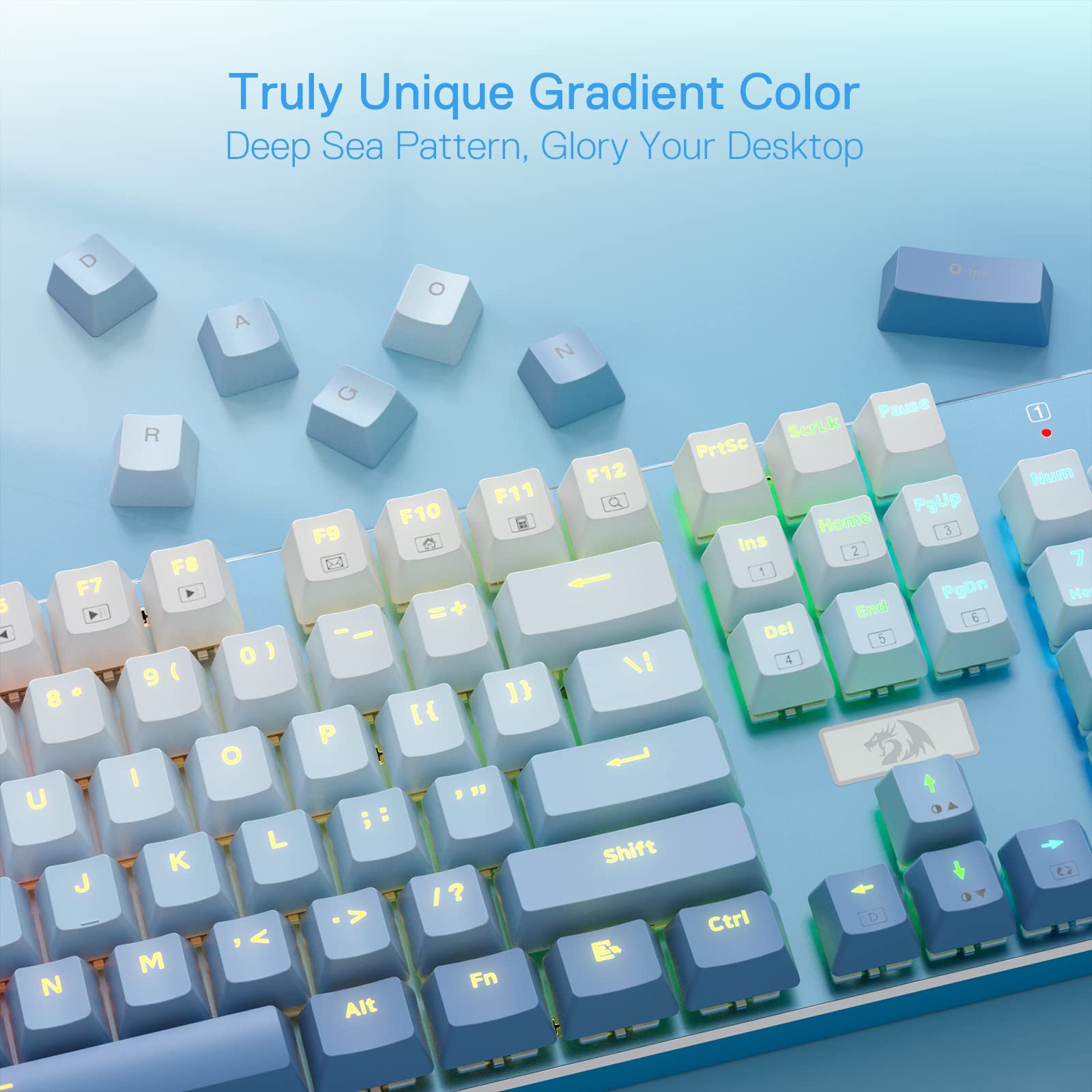 Redragon K556 SE RGB Backlit Wired Mechanical Gaming Keyboard - Aluminum Frame, Hot-Swappable Linear Red Switches, 104 Key Anti-Ghosting - Perfect for PC Gaming, Typing & Office Work