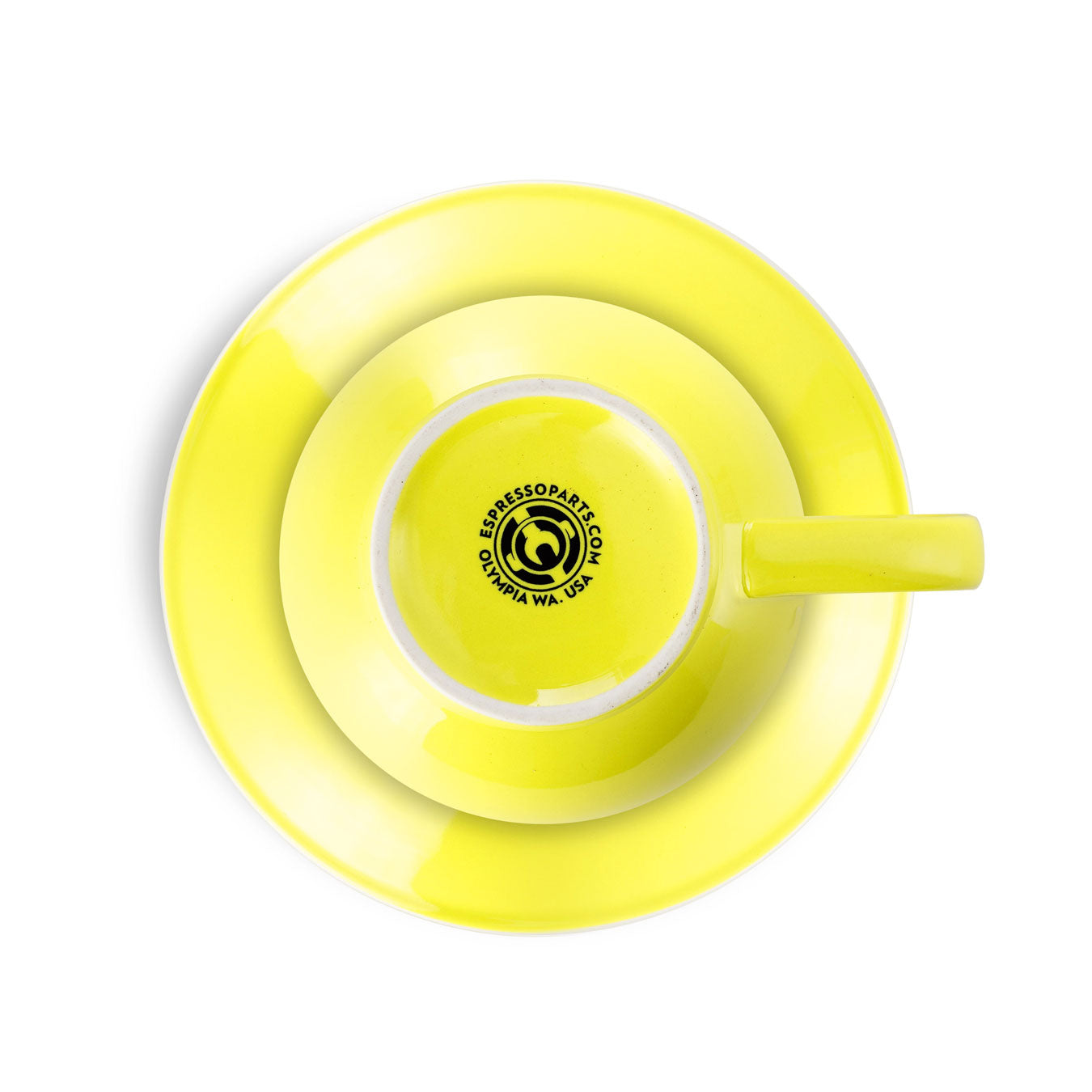 Premium Porcelain Latte Cup & Saucer Set - 8oz/252ml, Yellow - Perfect for Espresso, Cappuccino & Coffee Lovers - Ideal for Home, Café & Restaurant Use
