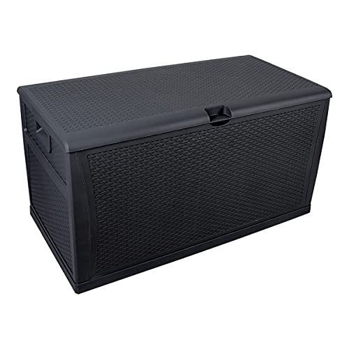 120 Gallon 460L Outdoor Plastic Storage Deck Box - Waterproof Lockable Garden Chest for Tools, Cushions & Toys | Perfect for Patio, Backyard & Poolside Organization