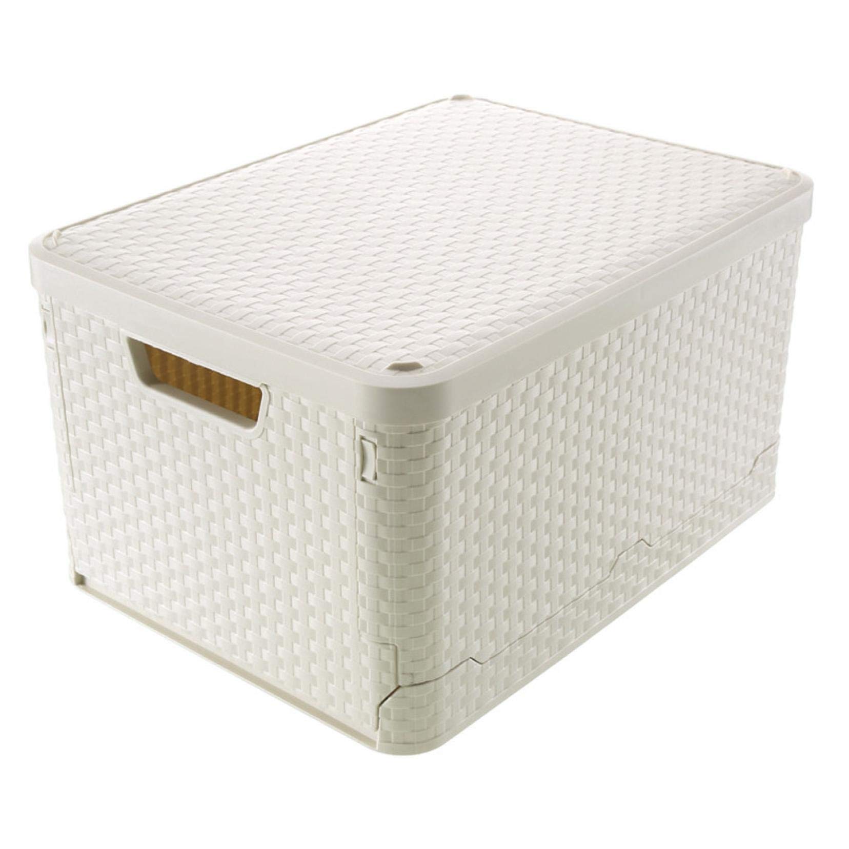 Foldable Storage Box with Lid - Organize Closet, Shelf & Car - Perfect for Clothes, Food & Household Items (Large) - Ideal for Home, Office & Travel Organization