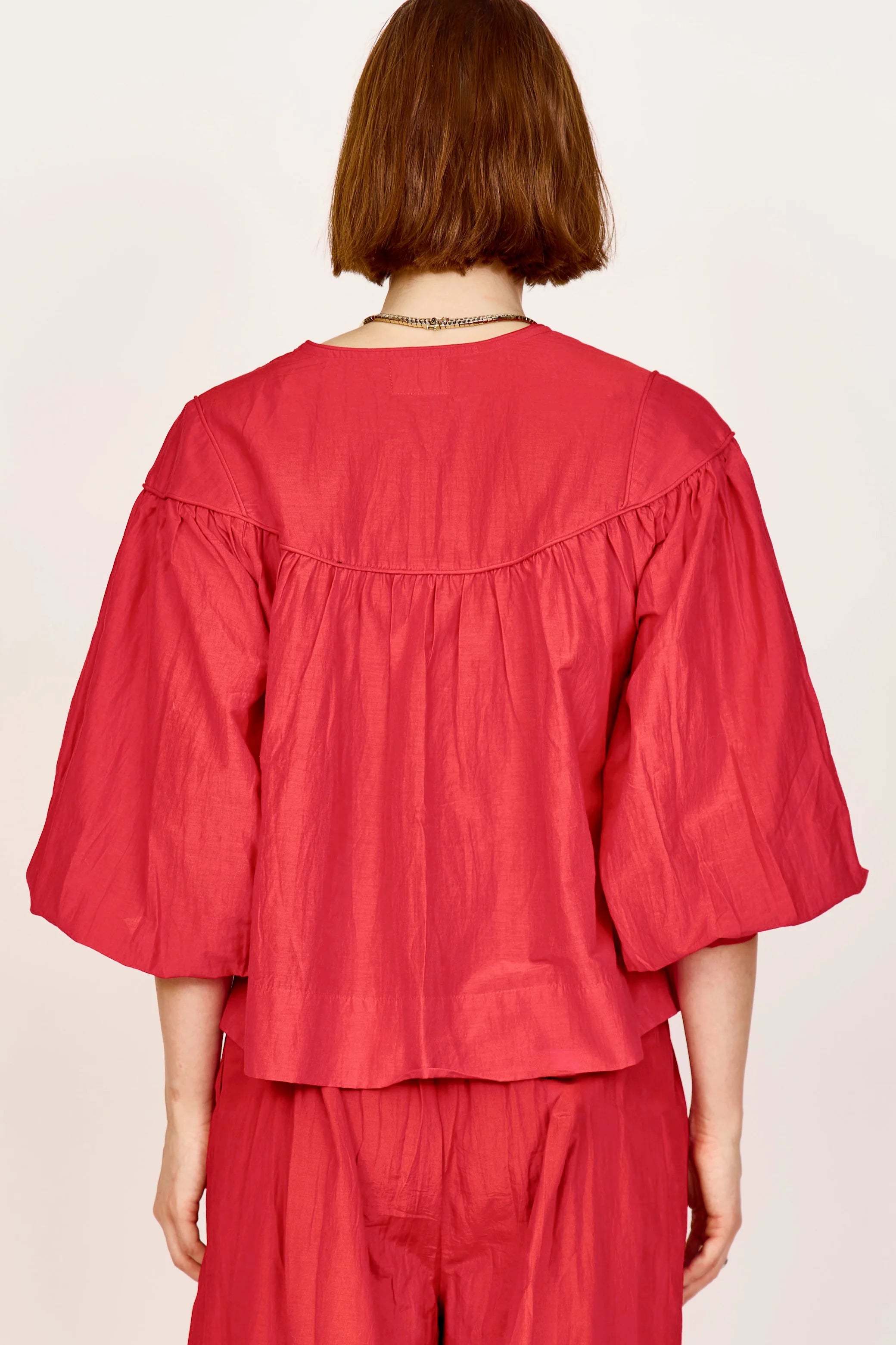 Mirth Oslo Blouse - Women's Stylish Red Blouse for Casual & Office Wear | Trendy Button-Up Shirt for Everyday Outfits & Professional Looks