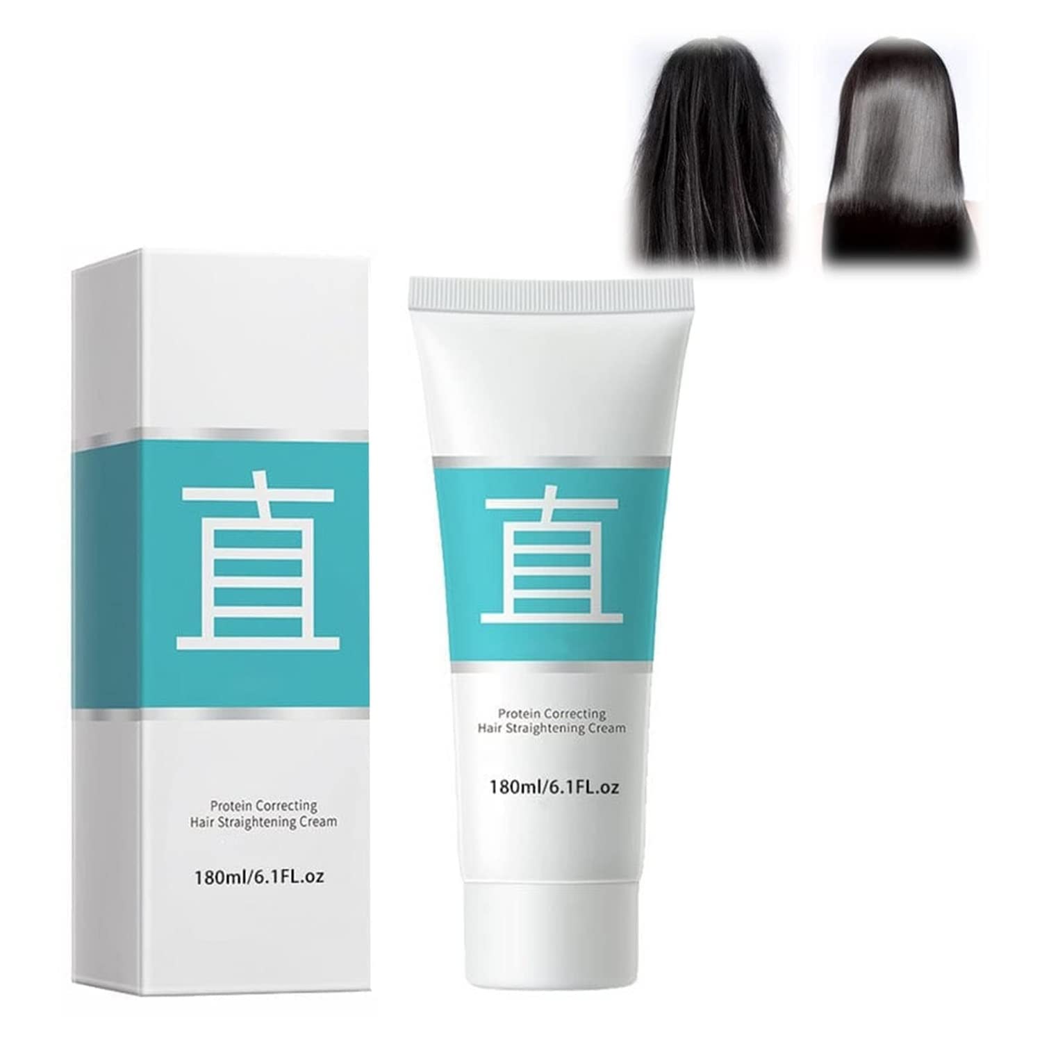 Silk & Gloss Hair Straightening Cream with Protein & Collagen - Nourishing Fast Smoothing Treatment for Curly, Dry, and Frizzy Hair - Perfect for Salon-Quality Straightening at Home or Professional Styling