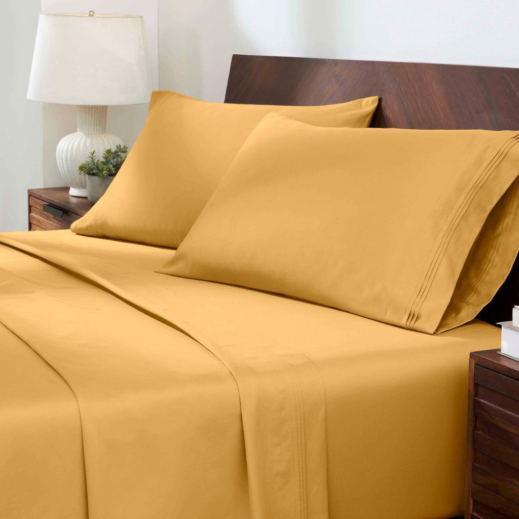 1000 Thread Count Egyptian Cotton Bed Sheet Set - Super Soft Luxury Sheets for Olympic Queen Size Bed - Perfect for Home, Hotel & Guest Room Comfort