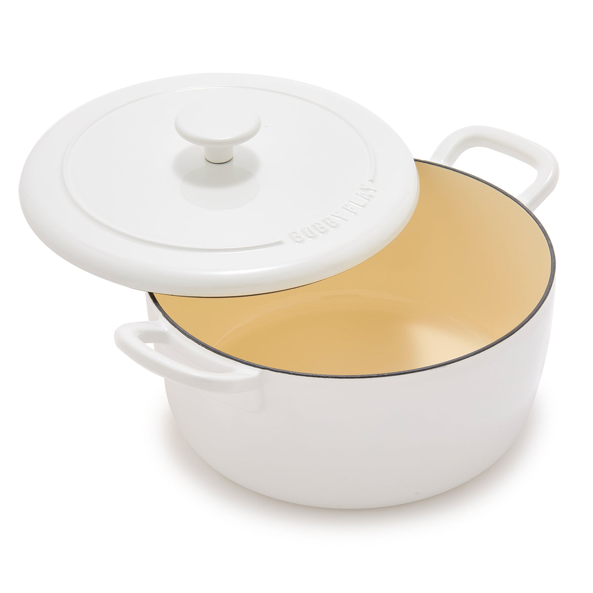 Bobby Flay by GreenPan 5.5 Quart Enameled Cast Iron Dutch Oven - Ivory | Premium Cookware for Braising, Stewing & Baking | Perfect for Soups, Casseroles & Bread Making