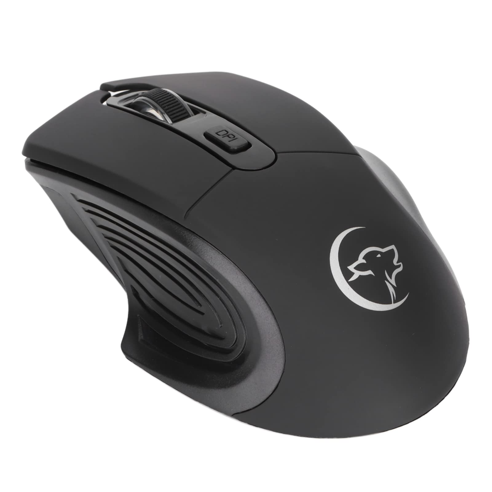PUSOKEI Wireless Gaming Mouse - Silent Noiseless 2.4G Ergonomic Mouse with 1200/1600/2400 DPI & MicroPrecision Scroll Wheel for PC, Laptop, Notebook - Perfect for Gaming, Office Work & Home Use (Black)