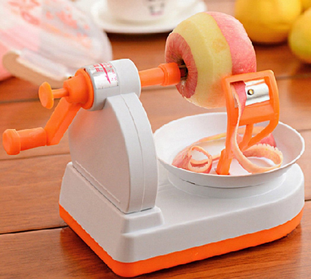 Professional Hand Crank Fruit Peeler - Effortless Orange, Apple & Potato Peeling Tool for Kitchen & Camping Use