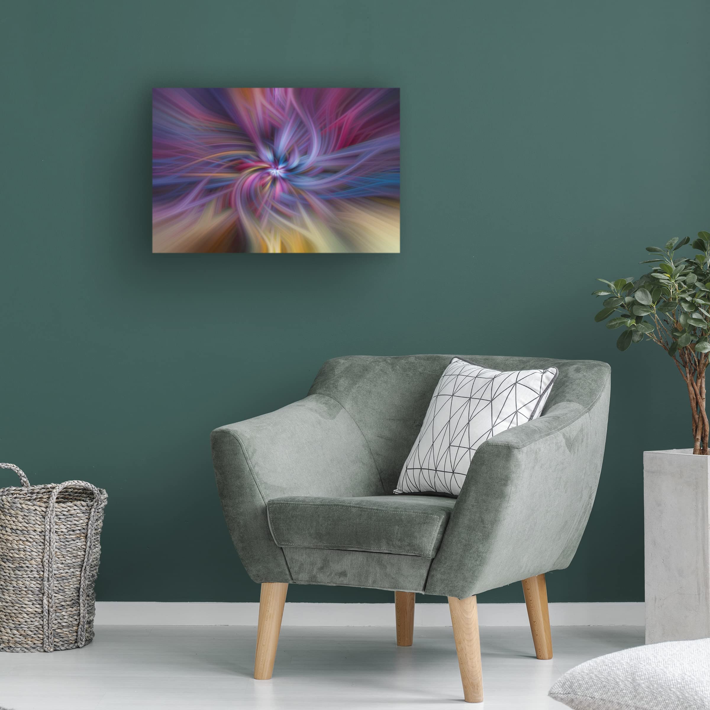 Lori Hutchison 'Candy Twirl' Canvas Wall Art Print - Modern Abstract Painting for Living Room, Bedroom & Office Decor