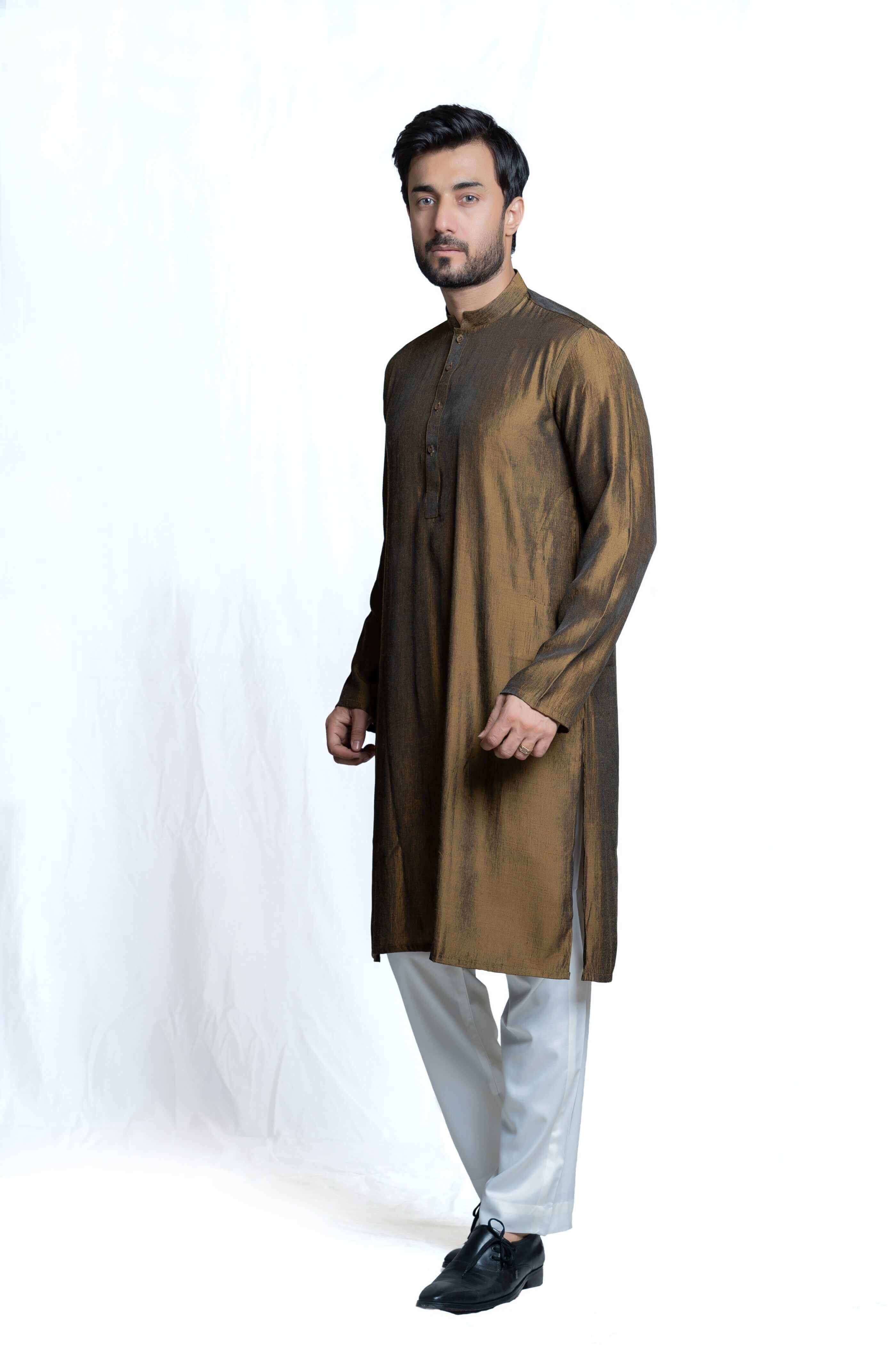 Premium Dark Brown Viscose Blend Kurta Pants for Men - Comfortable & Stylish Ethnic Wear for Festivals, Weddings & Casual Outings