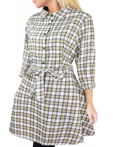 A-yellow Blue & White Plaid