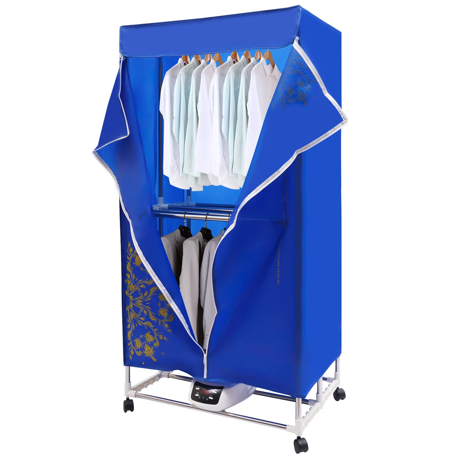 Portable Electric Clothes Dryer with Temperature Control - Compact Travel & Folding Laundry Dryer for Home, Bedroom, Bathroom - Perfect for Apartments, Dorms, Camping & Quick Drying While Traveling