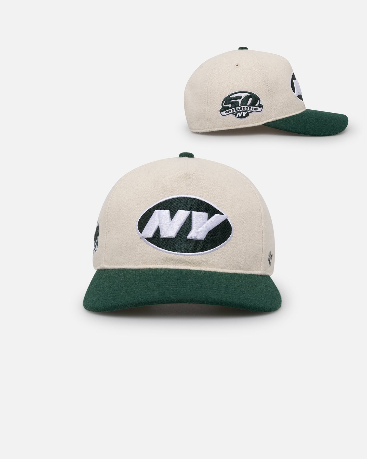 New York Jets Legacy Wooly Sure Shot Snapback Hat - 47 Brand Adjustable Wool Blend Cap for Men & Women - Perfect for Game Day, Sports Events & Casual Wear