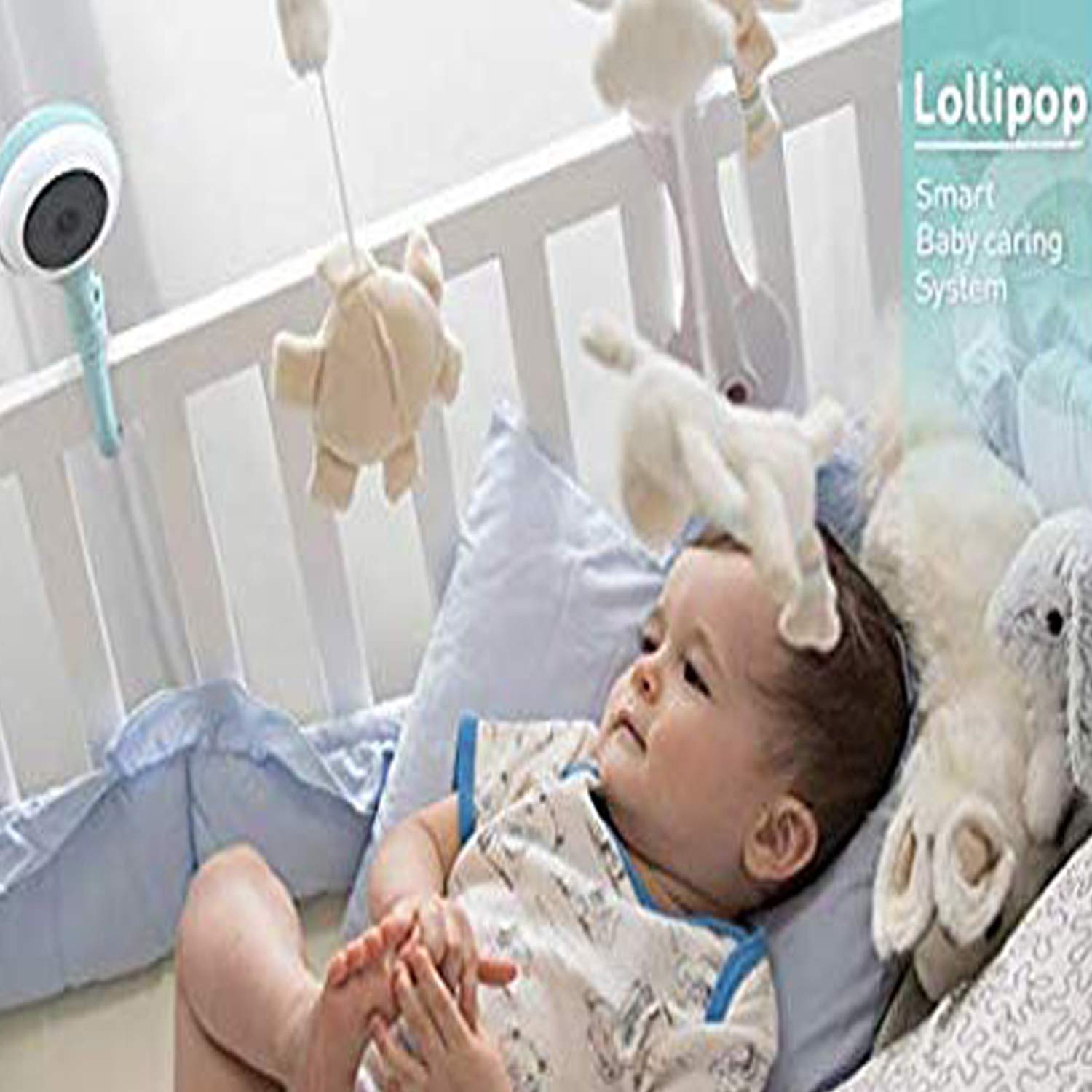 Smart Baby Monitor with True Crying Detection & Night Vision - Lollipop Baby Camera with 2-Way Audio, HD Video & Motion Alerts | Perfect Nursery Gift for New Parents (Turquoise) | Monitor Sleeping Infants & Playtime Activities