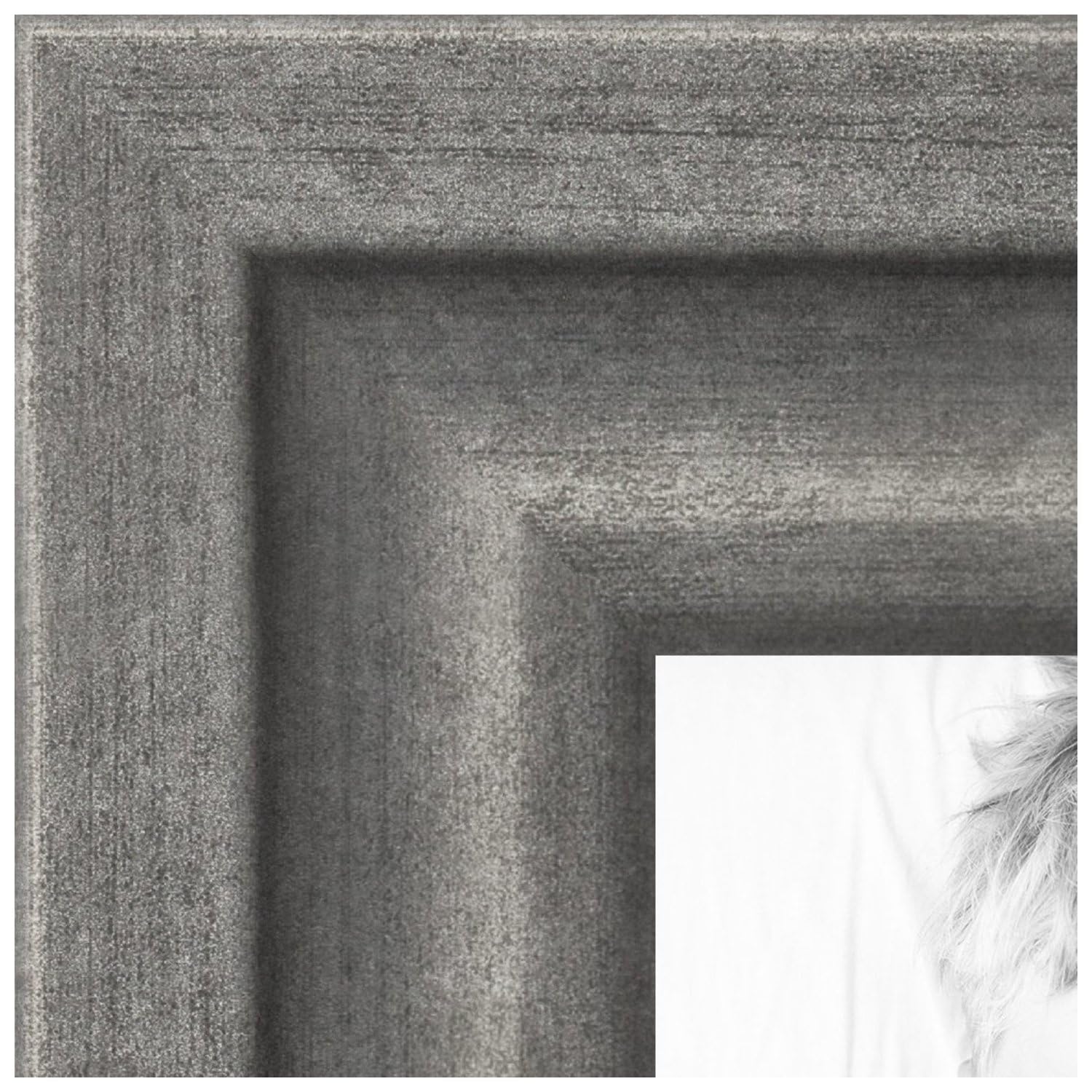 ArtToFrames 27x39 Inch Silver Picture Frame - 1.25 Inch MDF Poster Frame in Muted Cold Silver for Wall Art & Photos - Includes Economy Acrylic - Perfect for Home Decor, Office Display & Gift Giving