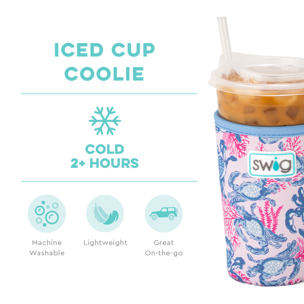 Get Crackin' Medium Iced Cup Coolie - Insulated Beverage Sleeve for Coffee, Tea & Cold Drinks - Perfect for Office, Travel & Outdoor Activities