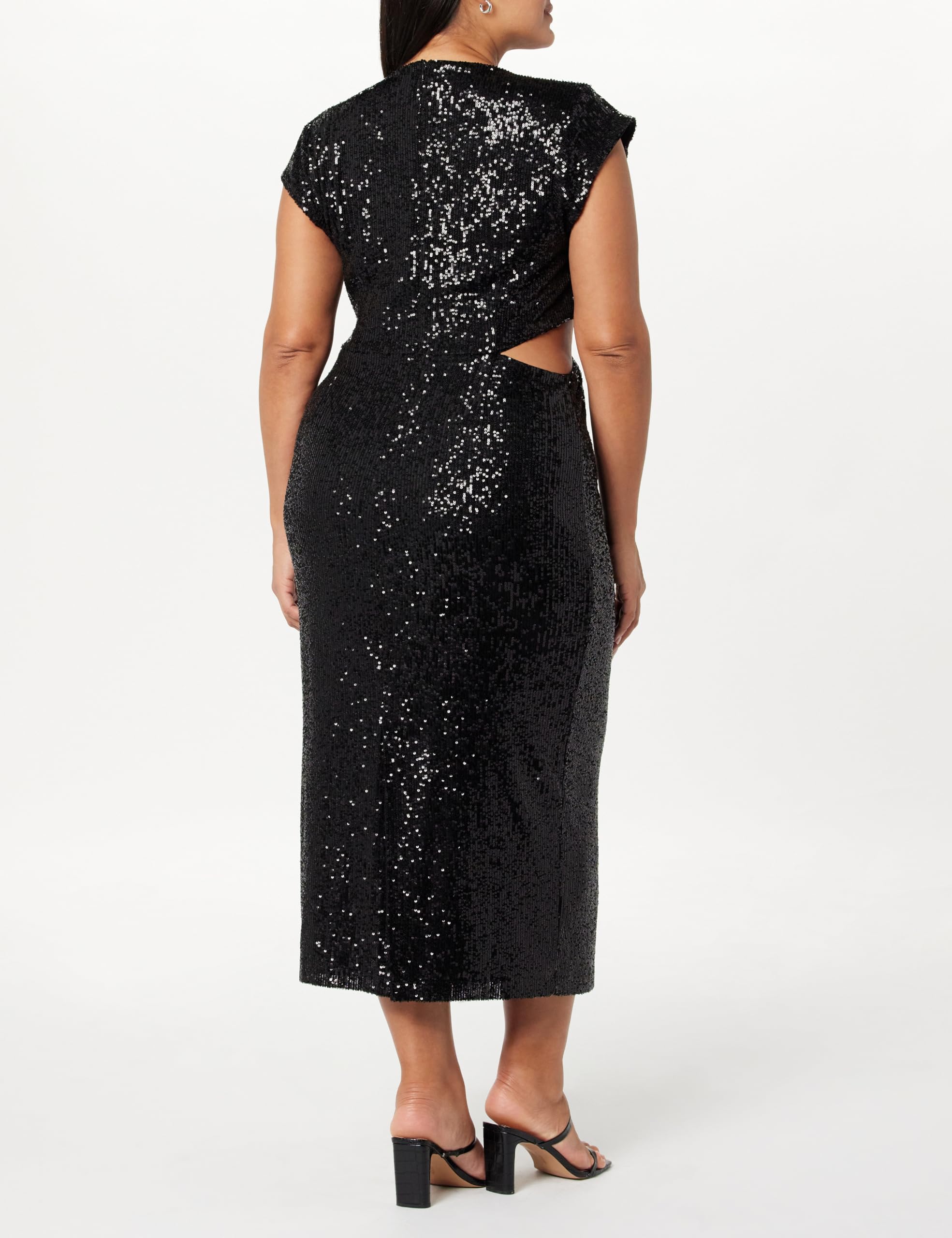 The Drop Women's Padma Cut-Out Sequin Midi Dress - Elegant Party & Evening Gown for Special Occasions, Date Night, and Holiday Events