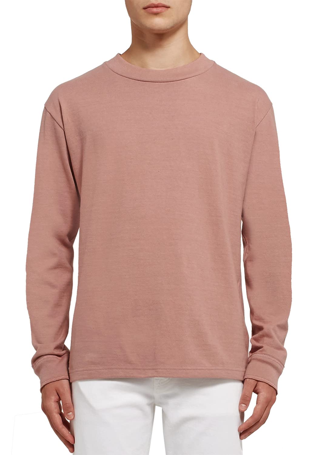 Simon Miller Men's Cotton Jersey T-Shirt - Small, Dark Blush - Soft Breathable Casual Tee for Everyday Wear, Gym & Outings
