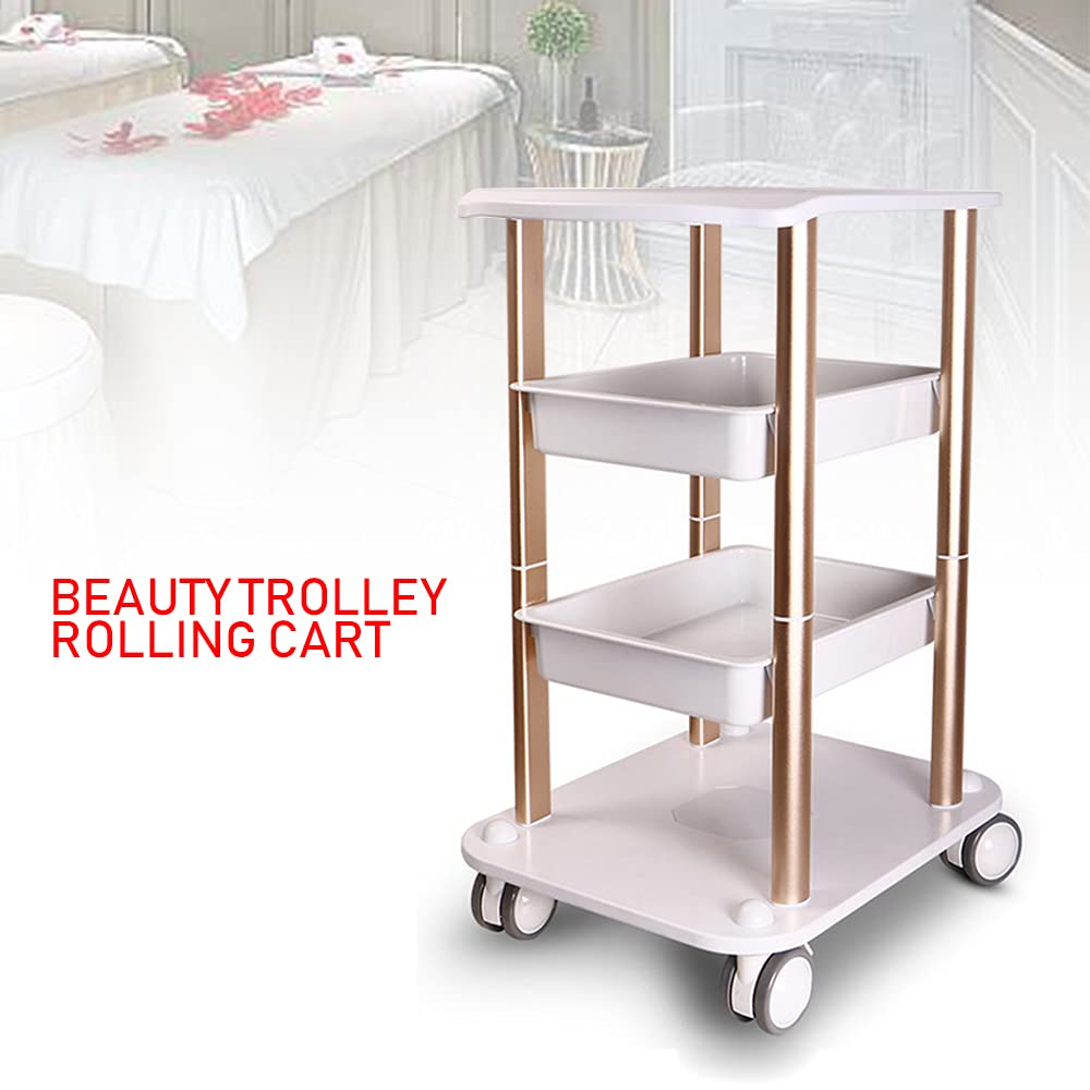 Professional Mobile Beauty Equipment Cart with Wheels - Multi-Functional Salon & Spa Trolley Stand - Style 6 | Perfect for Salon Organization, Spa Treatments & Mobile Beauty Services