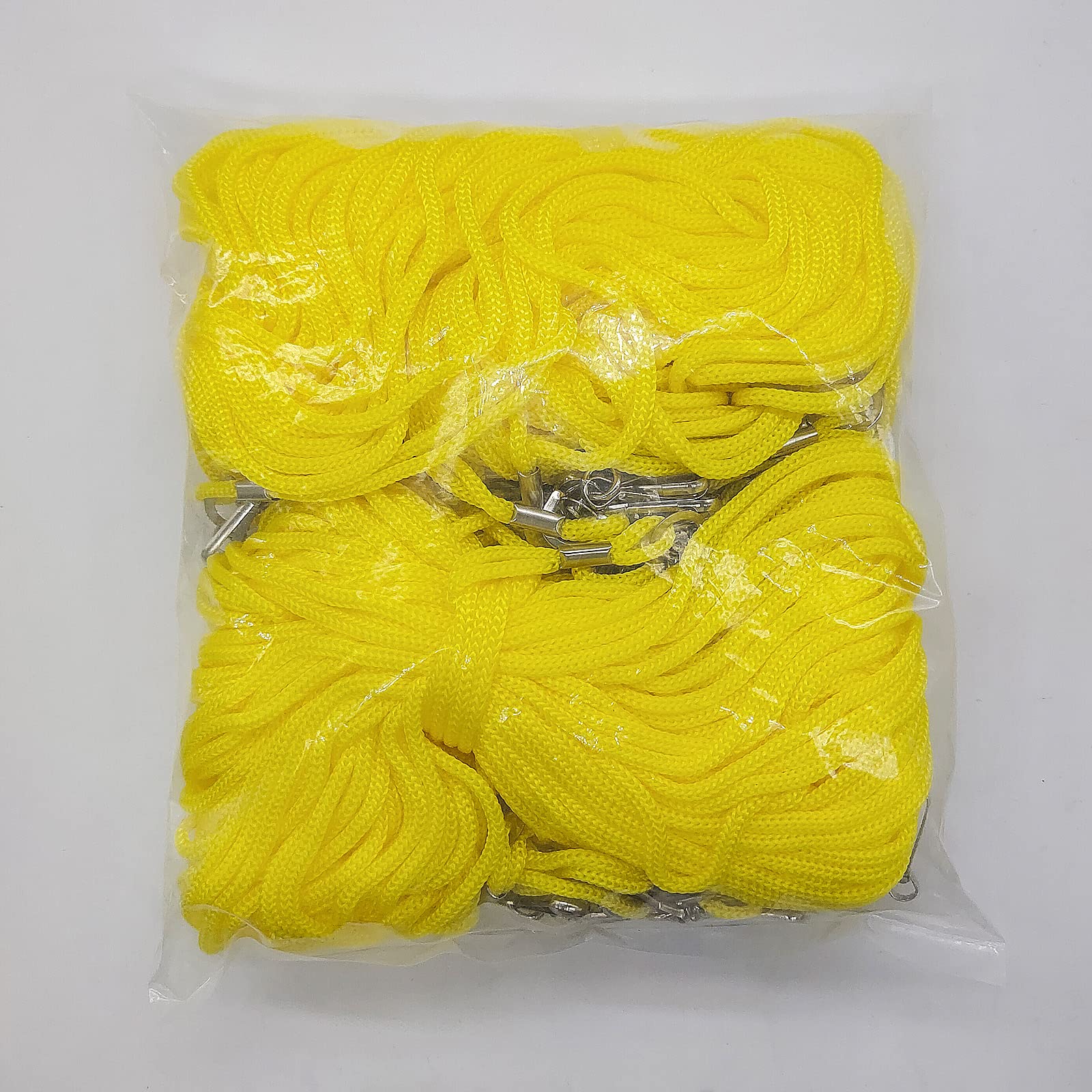 HOSL 100 Pack ID Badge Lanyards with Swivel Hook - Office, School & Events (Yellow)